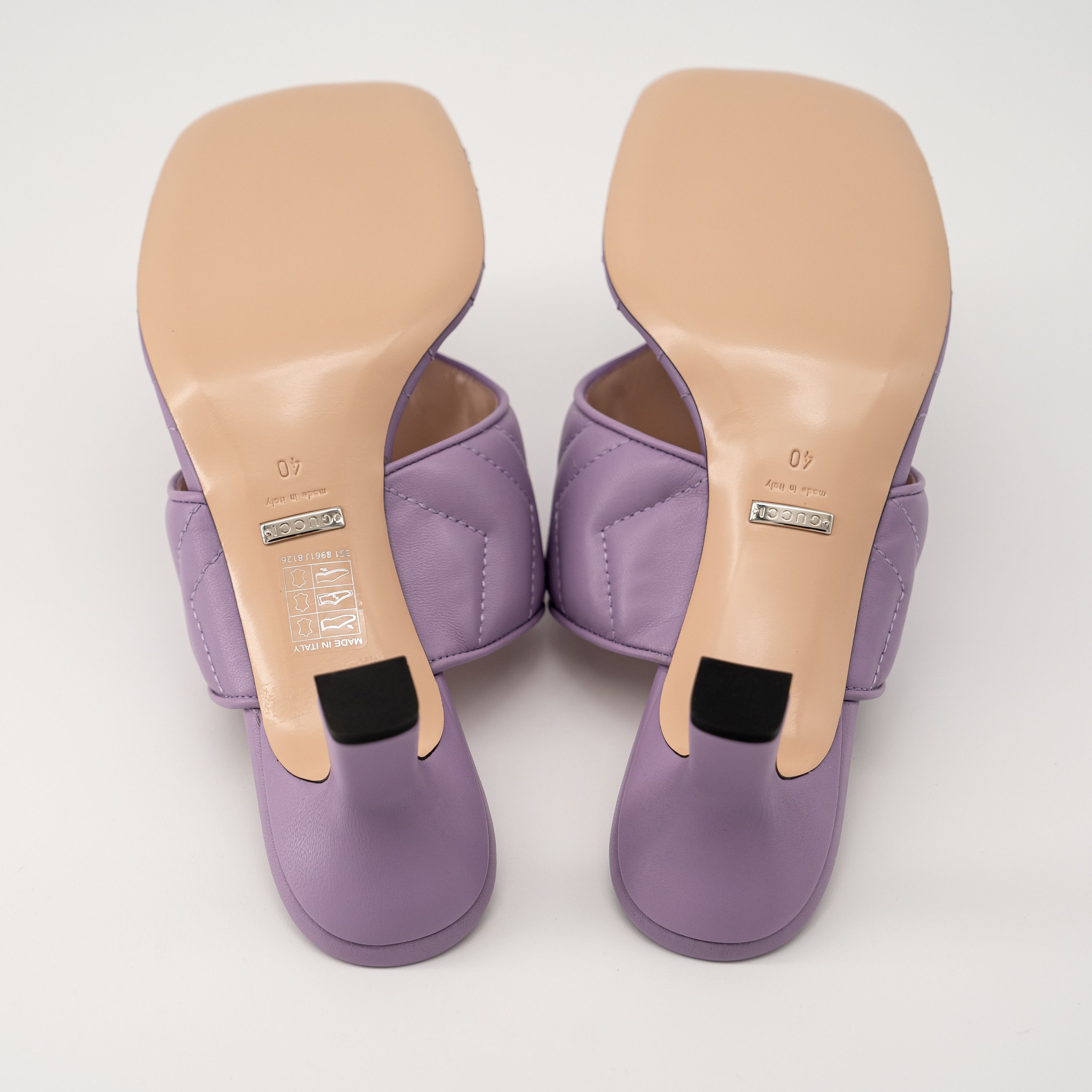 Gucci 40G 10 US Gucci Marmont GG Heel Sandals Quilted Purple Size US 10 / IT 40 - 6 Thumbnail