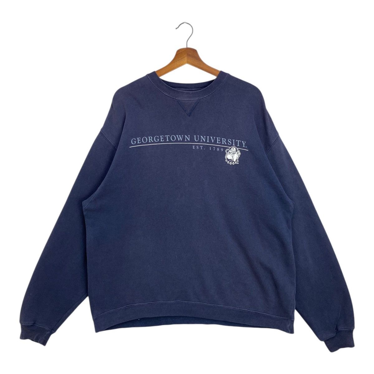 Vintage Vintage Georgetown University Sweatshirt Jumper Blue Size M Size US M / EU 48-50 / 2 - 1 Thumbnail