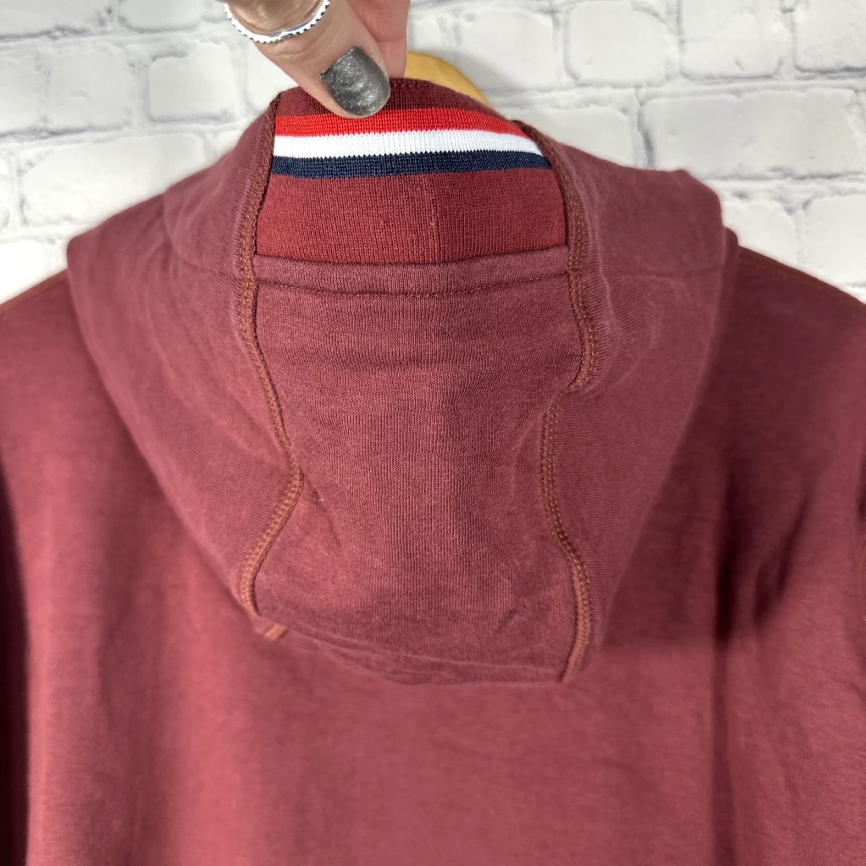 Vintage 4 Four Laps Full Zip Hoodie Mens XXL Burgundy Red Hooded Sweater Size US XXL / EU 58 / 5 - 5 Thumbnail