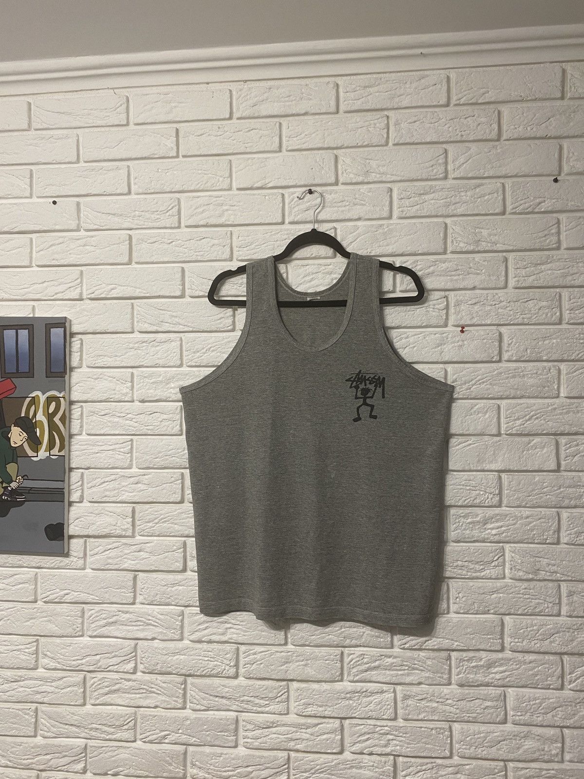 Stussy × Vintage Vintage Late 80s-Early 90s stussy big logo tshirt Size US L / EU 52-54 / 3 - 3 Thumbnail