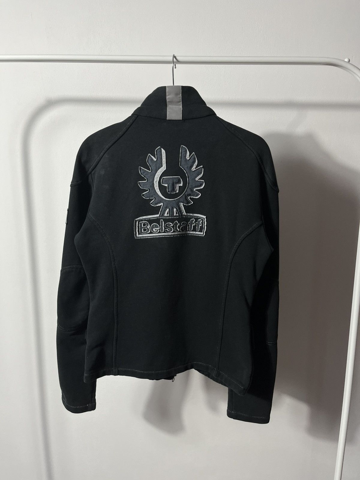 Belstaff × Vintage Belstaff Black Moto Biker Jacket Cotton Logo Back Patch 44 Size S / US 4 / IT 40 - 9 Thumbnail