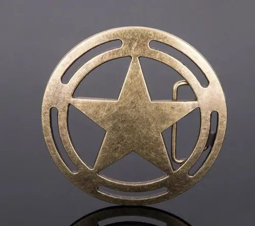 Other Round Star Belt Buckle ( Buckle only ) Size ONE SIZE - 2 Thumbnail