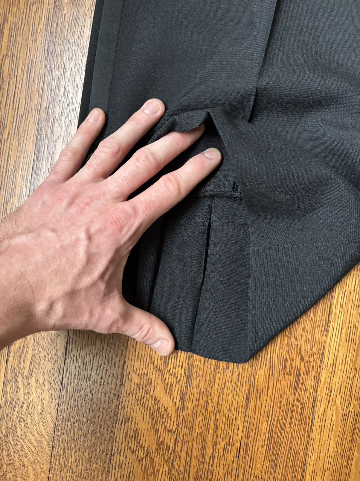 Vintage 90s Vintage Tuxedo 1990s 2-Piece Suit Set Black Tux Formal L Size 44R - 11 Thumbnail