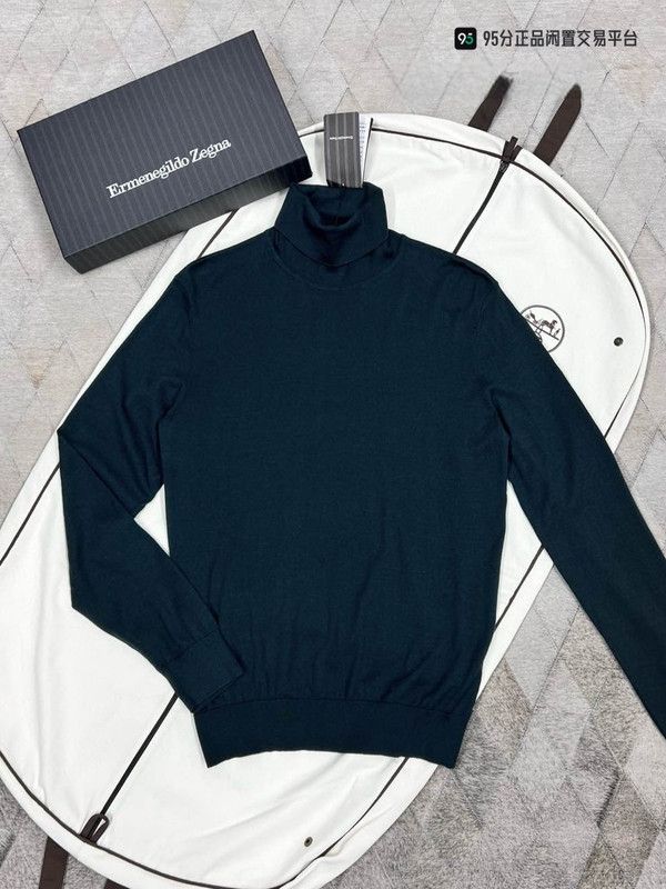 Ermenegildo Zegna Zegna Platinum Line Wild Cashmere High-Neck Sweater Size US L / EU 52-54 / 3 - 1 Thumbnail