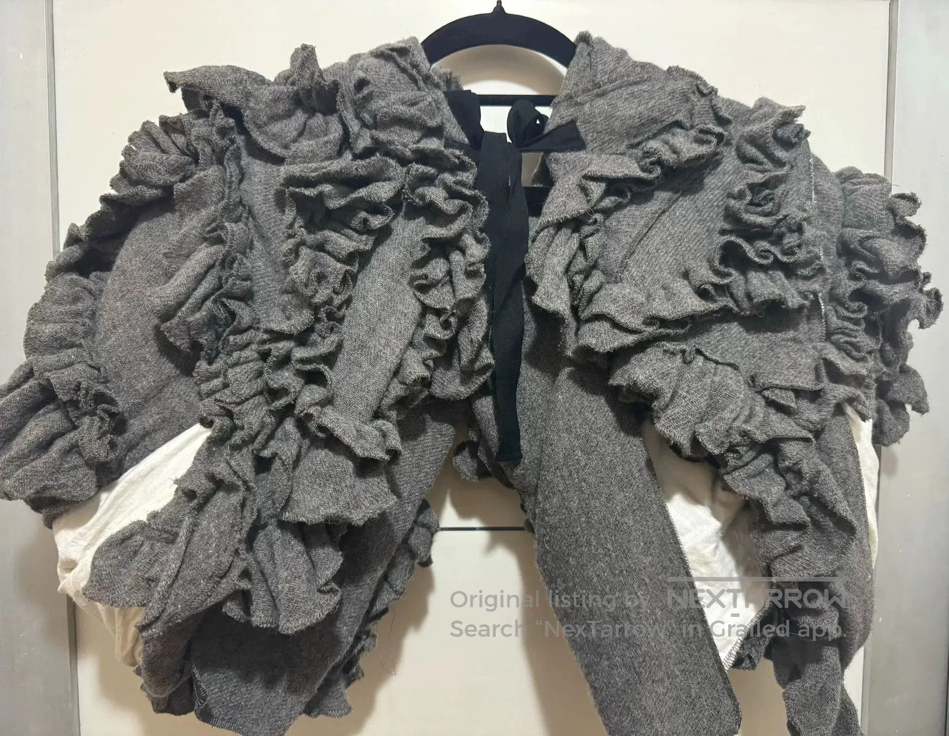 Tricot Comme des Garcons Gray Ruffled Wool. Size XS / US 0-2 / IT 36-38 - 5 Thumbnail