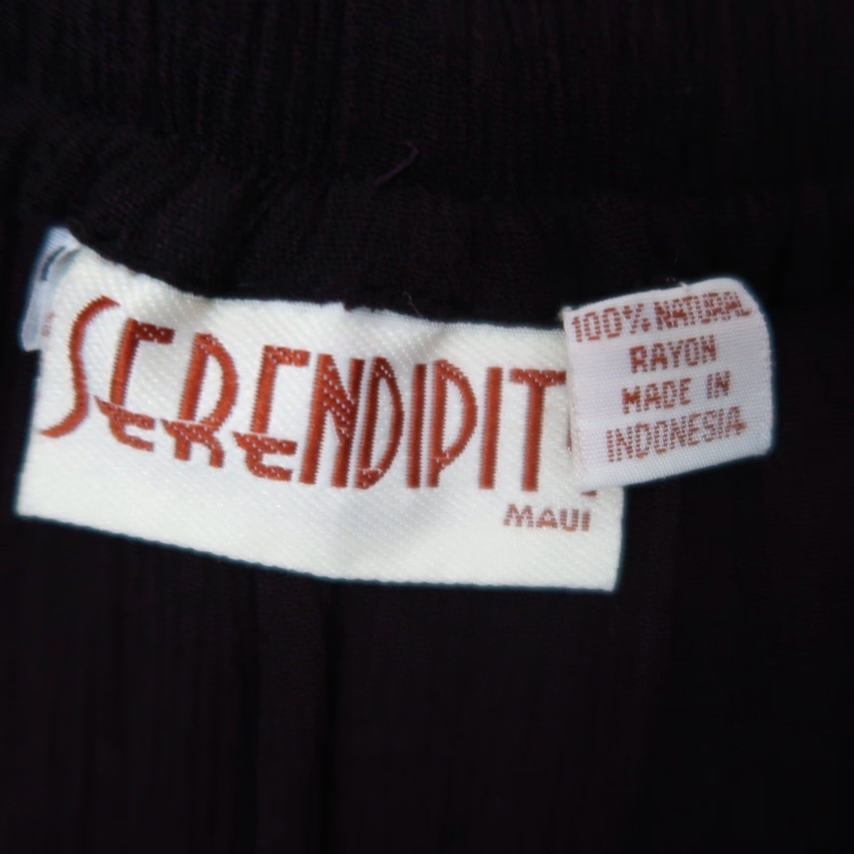 Vintage VINTAGE Serendipity 90s Wide-Leg Pants M Black Rayon High Rise Casual Womens Manually Waist 12-17" Inseam 25" Size 32" / US 10 / IT 46 - 4 Thumbnail