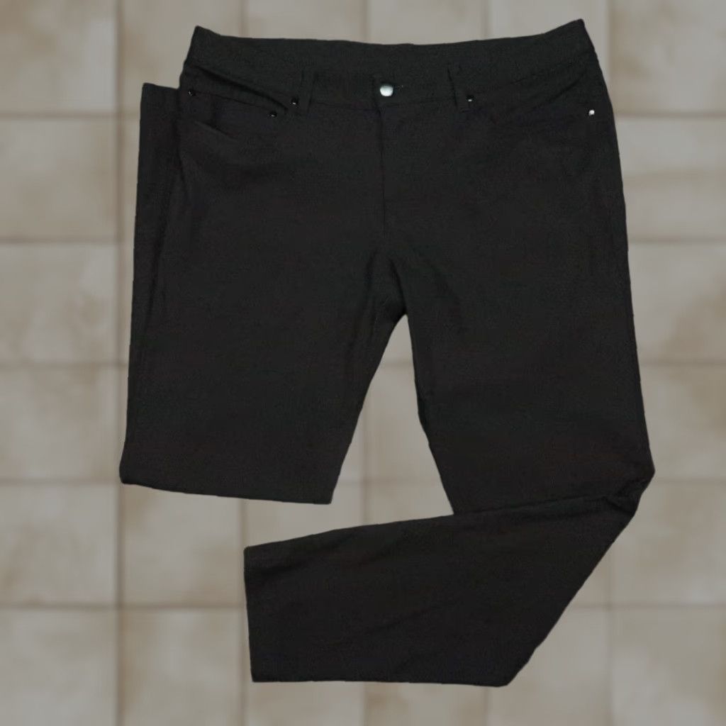 Lululemon Pants Mens 34x32 Black 5-Pocket Chino Warpstreme Straight Stretch