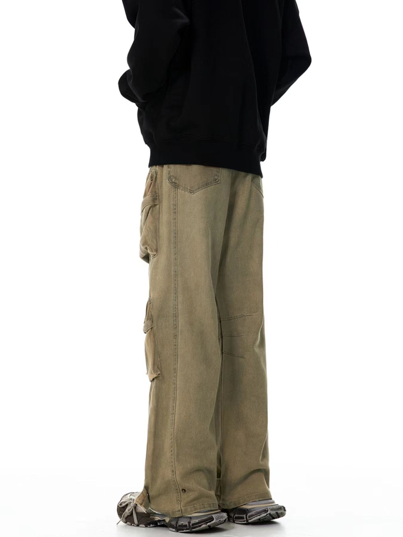 Japanese Brand × Jean Punk wasteland style dyed distressed multi-pocket jeans Size US 29 - 2 Thumbnail