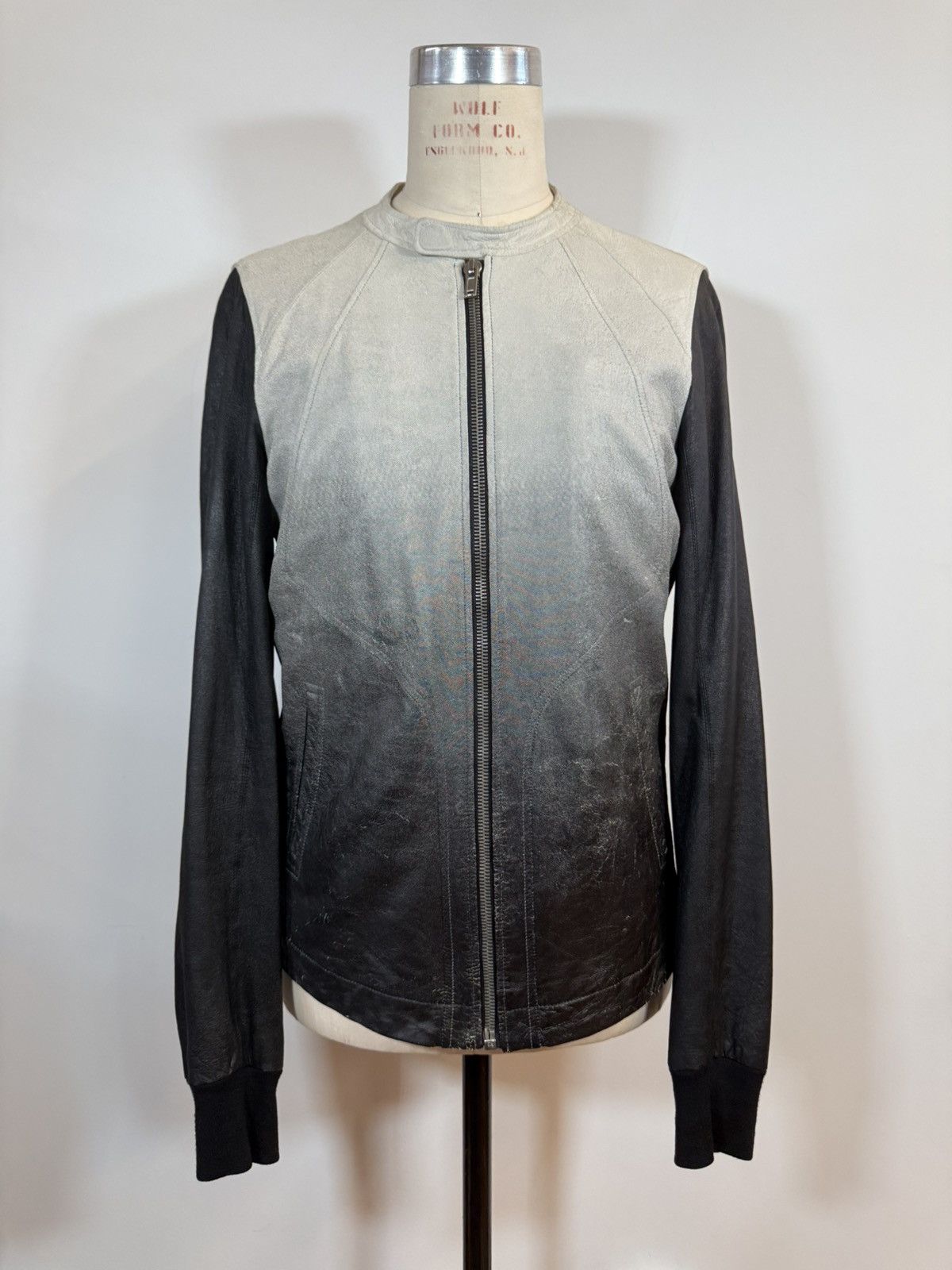 Rick Owens RICK OWENS Ombre Leather Bomber Jacket Size US XL / EU 56 / 4 - 1 Thumbnail