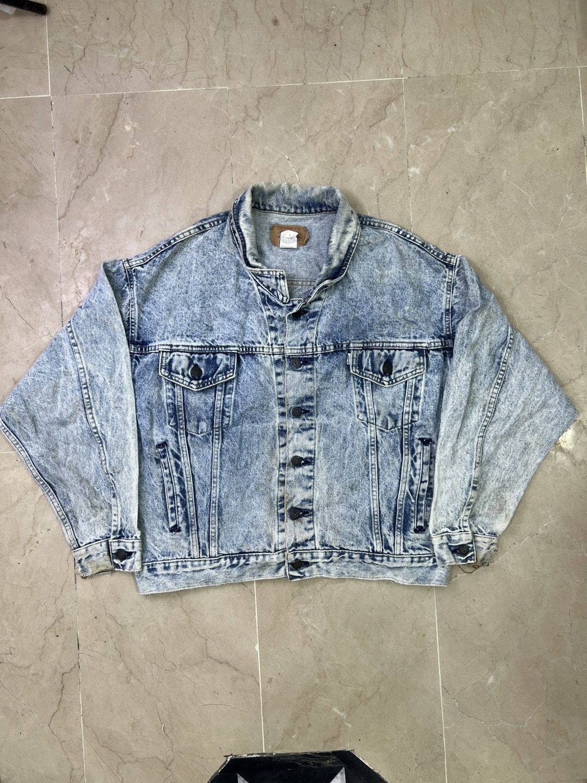Levi's Vintage Clothing Vintage 1990s Levi’s Acid Wash Denim Trucker Jacket USA Size US M / EU 48-50 / 2 - 1 Thumbnail