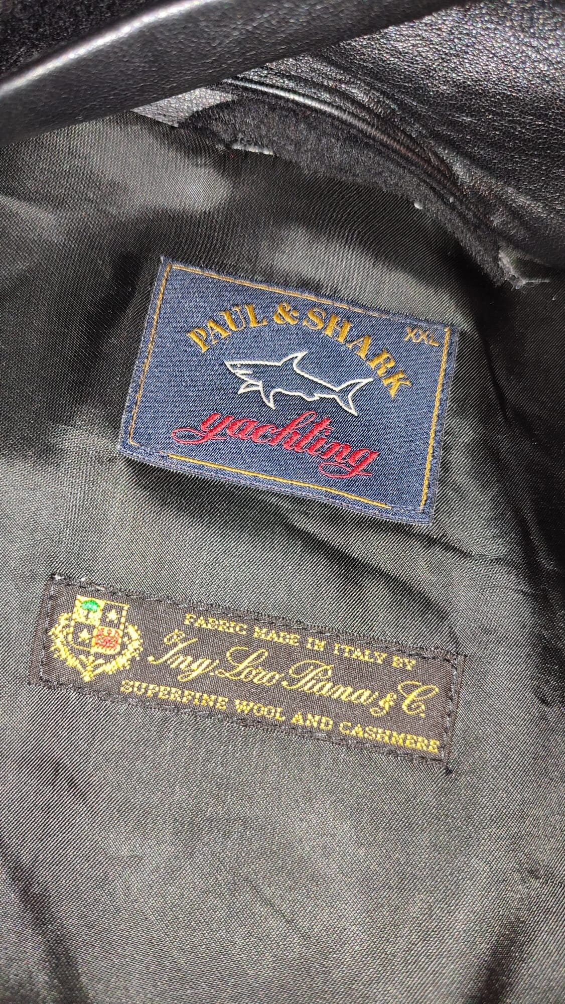 Paul & Shark × Vintage 90s Luxury Rare Vintage Paul & Shark Cashmere Black Overcoat Size US XL / EU 56 / 4 - 5 Thumbnail