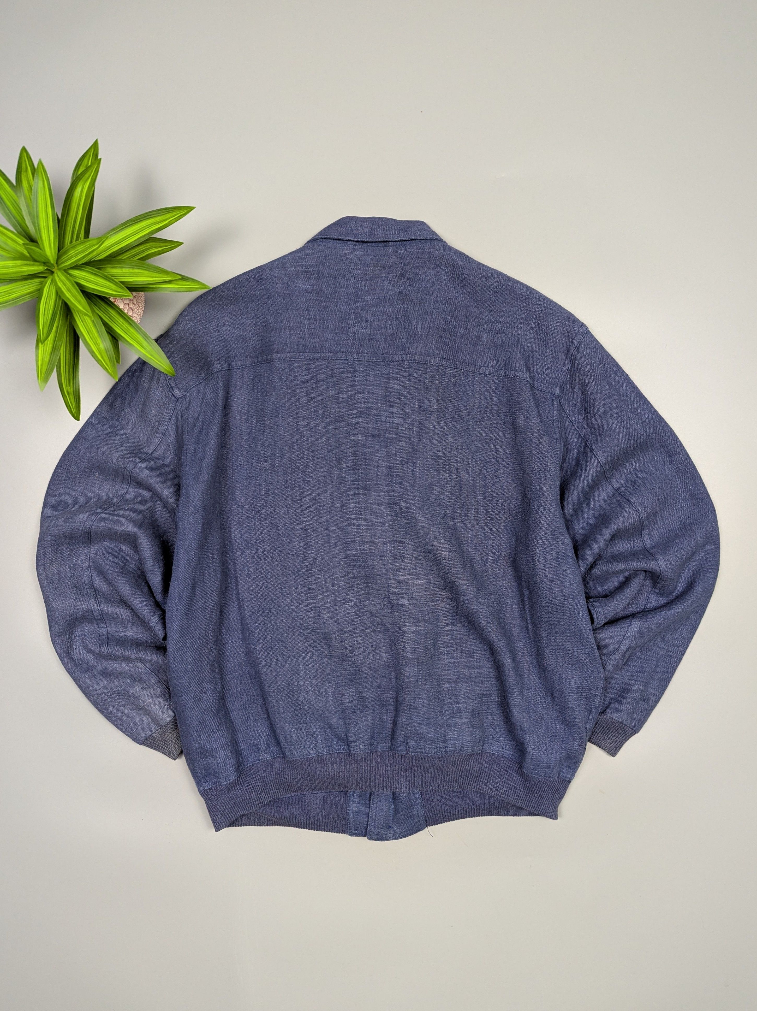 Gran Sasso Rare Gran Sasso 70s Vintage Linen Jacket Faded Blue Size US L / EU 52-54 / 3 - 15 Thumbnail