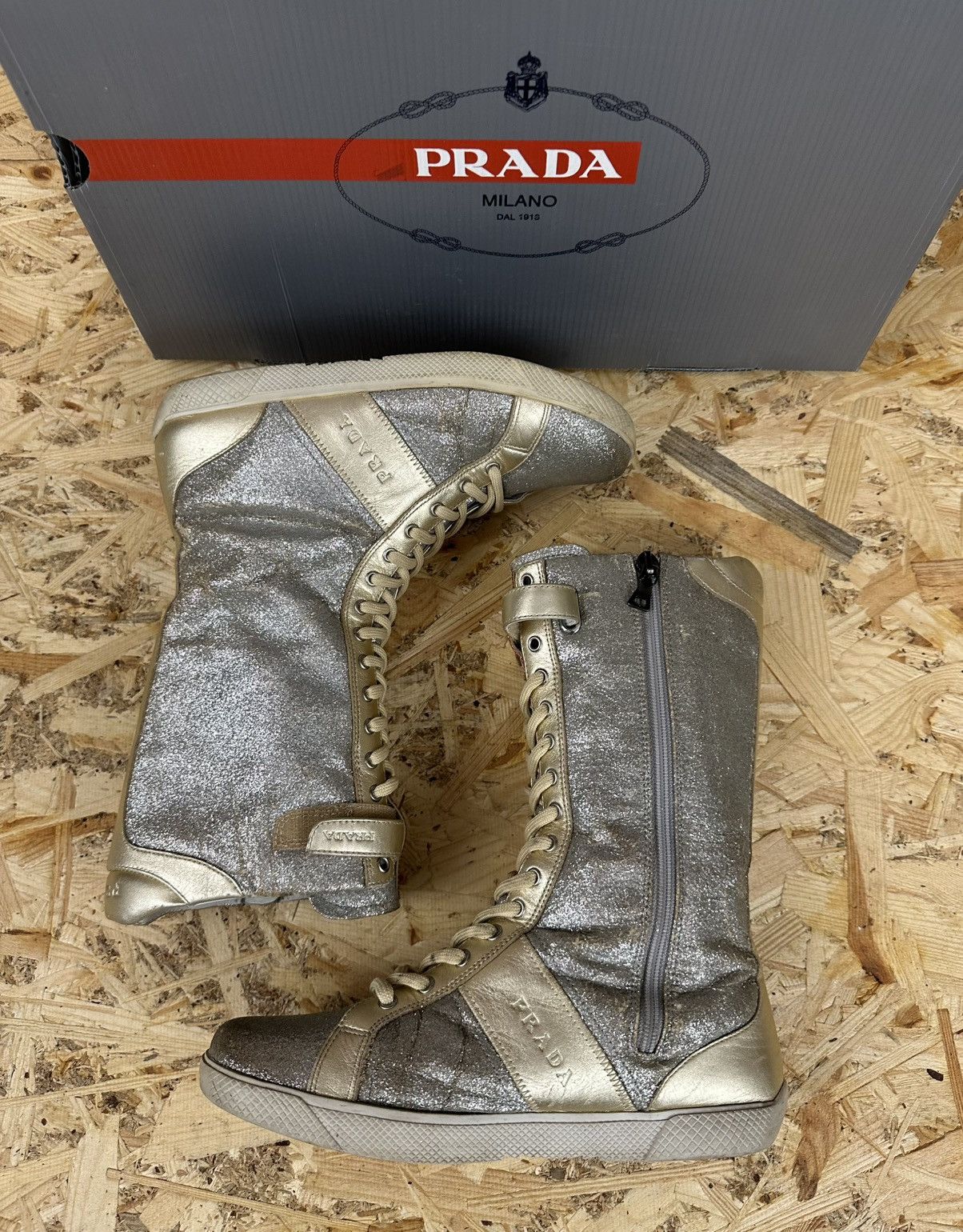 Prada Prada boits size 6,5 US gold Size US 6.5 / IT 36.5 - 9 Thumbnail