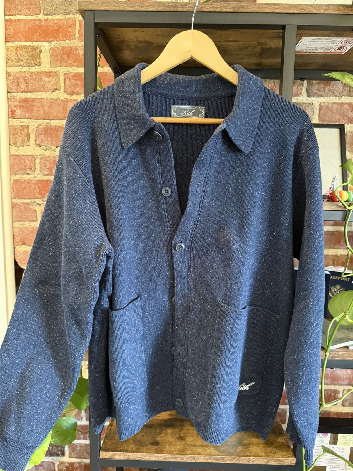 Kith Kith Marled Knit Hastings Cardigan - Nocturnal | Grailed