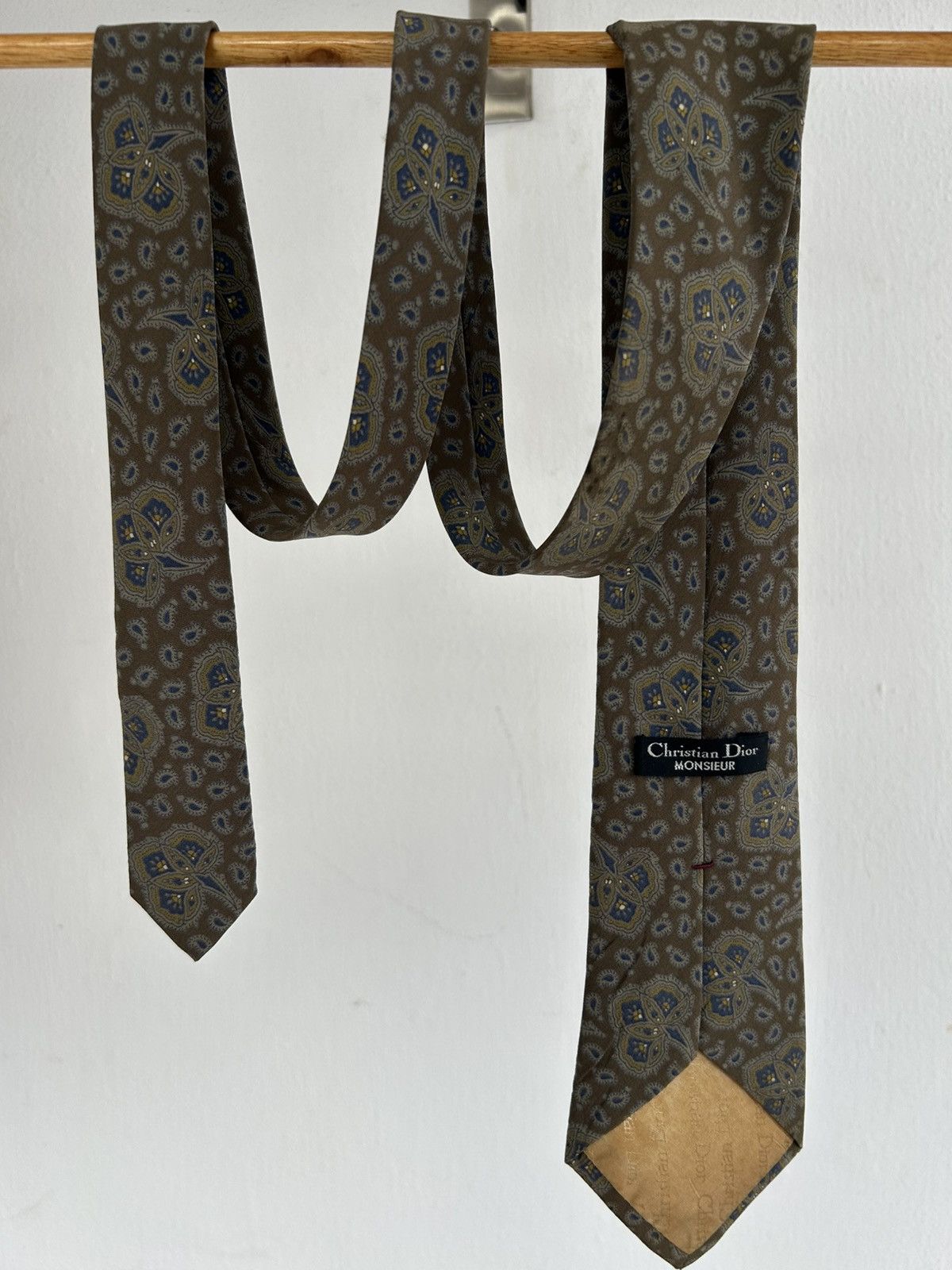 Christian Dior Monsieur Dior Paisley Vintage Tie Size ONE SIZE - 2 Thumbnail