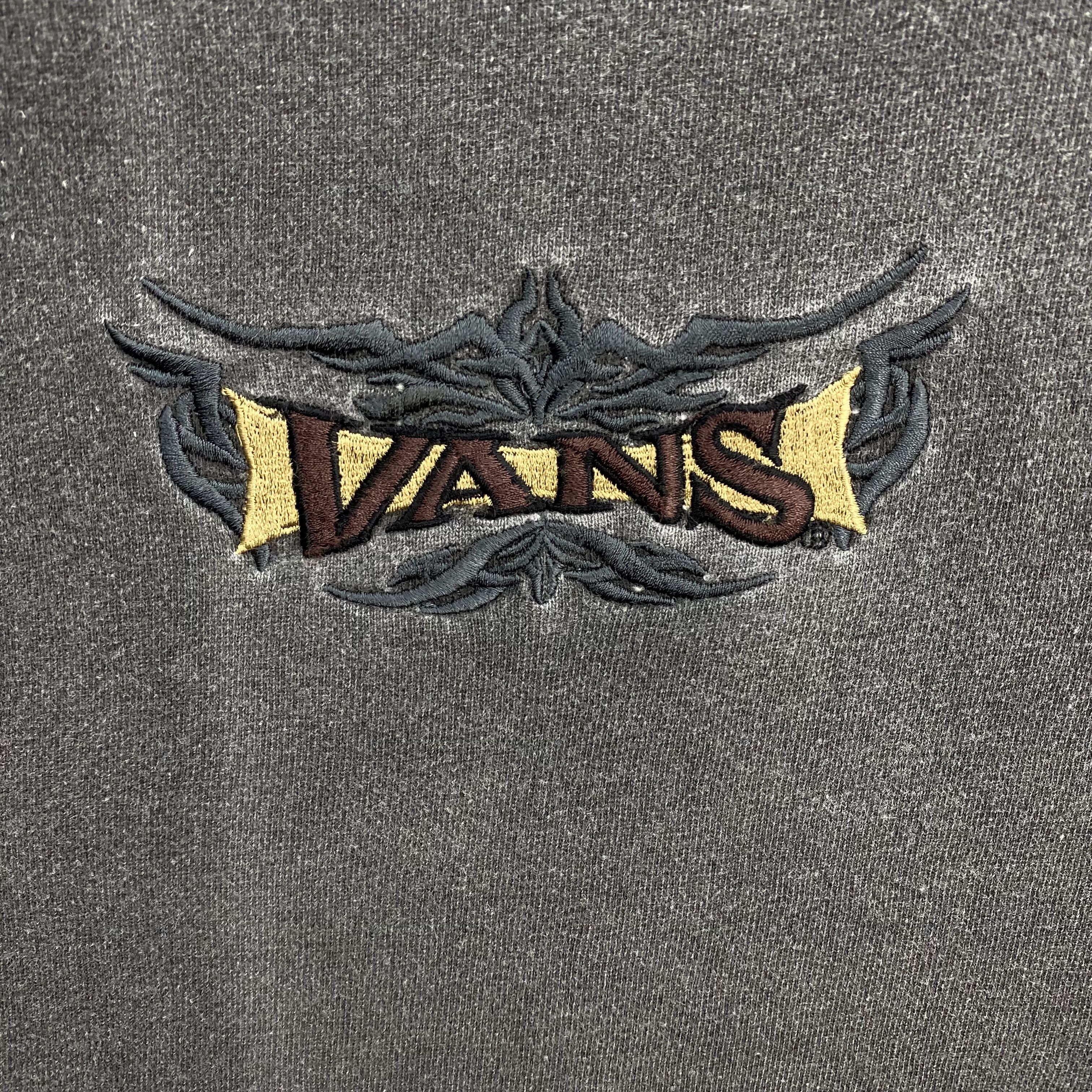 Vans Vintage Y2K Faded Vans Off The Wall Sweatshirt Tribal Skate Size US XL / EU 56 / 4 - 4 Thumbnail