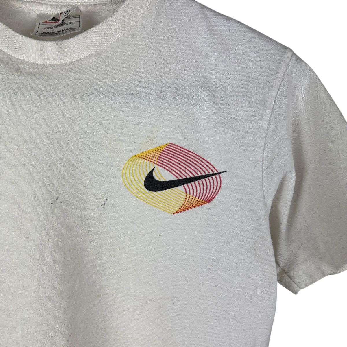 Nike × Vintage Vintage 90s Nike White Tag Swoosh Double Sided Shirt Size US XS / EU 42 / 0 - 3 Thumbnail