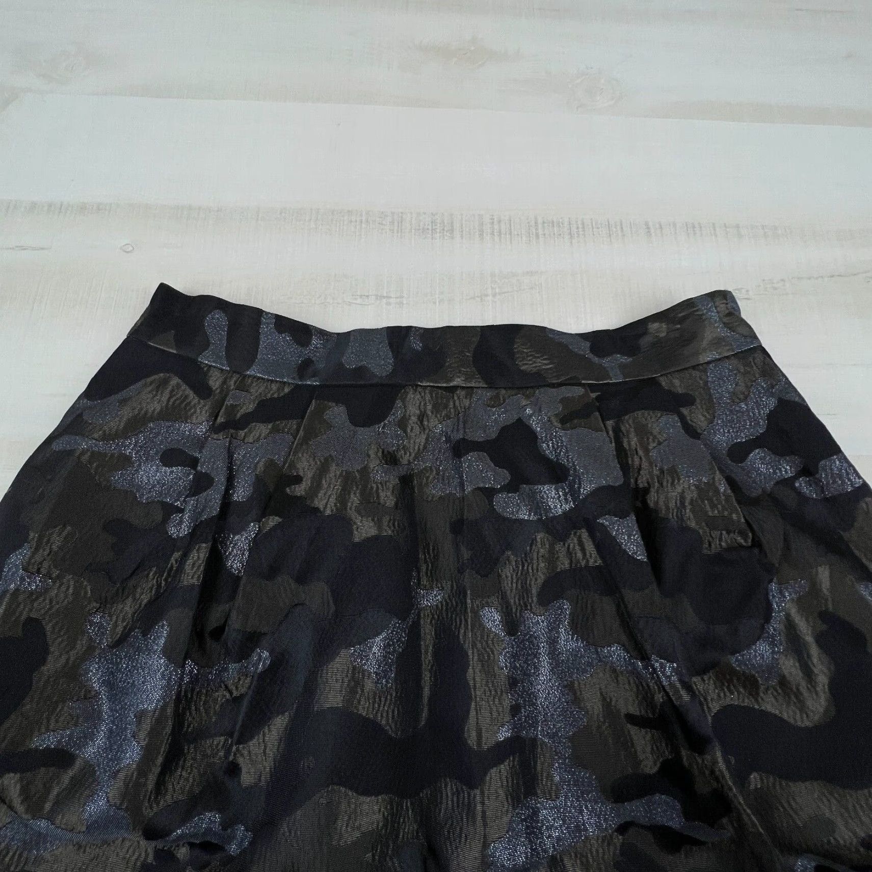 Pinko VINTAGE Pink Tartan Womens Mini Skirt Short 10 Camouflage Camo Metallic Black Gray Green Spring Fall Summer Women's Size 32" / US 10 / IT 46 - 2 Thumbnail