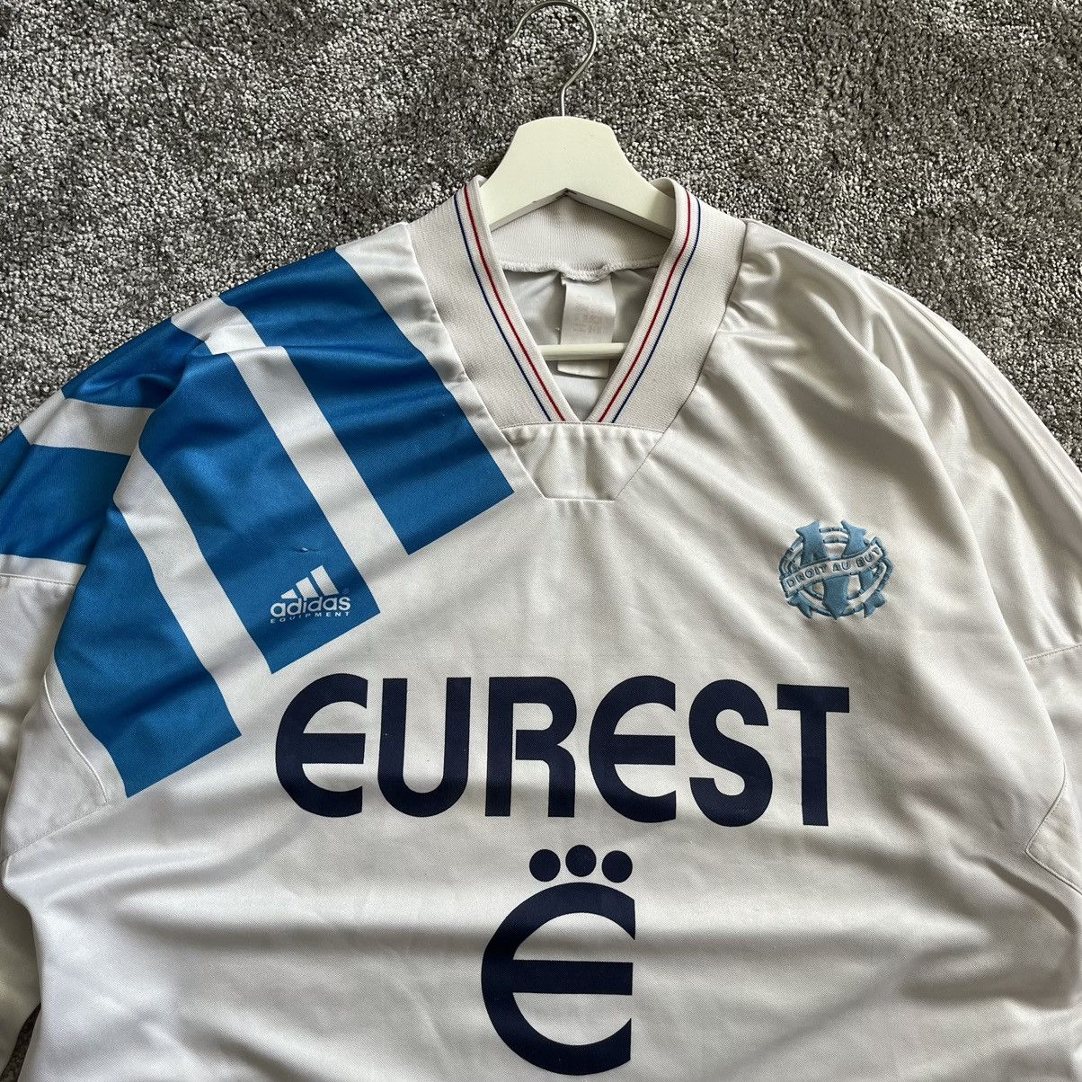Adidas Olympique de Marseille Retro Long Sleeve Jersey 93-94 Size US XL / EU 56 / 4 - 3 Thumbnail