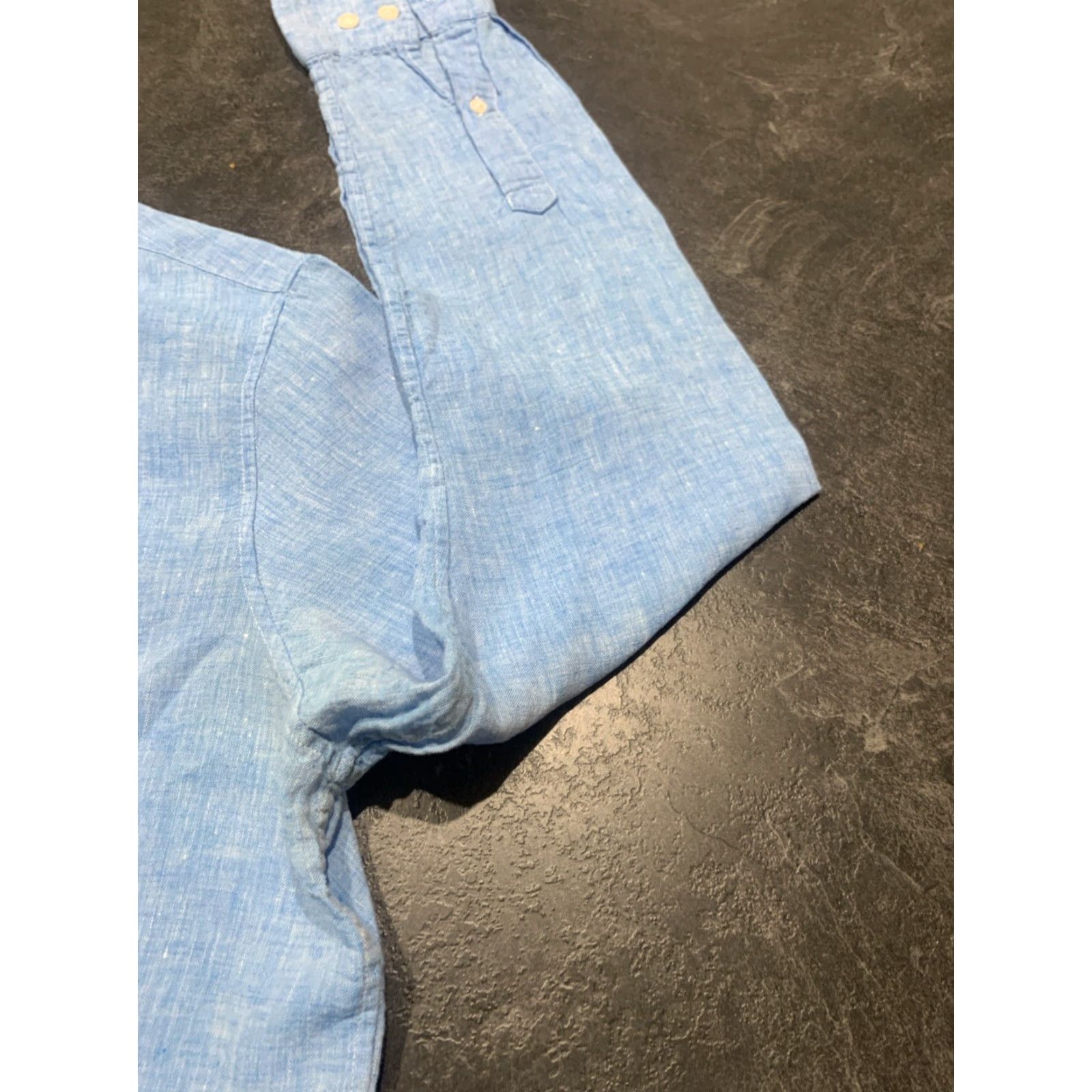 Michael Kors Michael Kors Men's Blue Linen Button-Up Shirt Long Sleeve Size M Classic Fit All Seasons Size US M / EU 48-50 / 2 - 2 Thumbnail