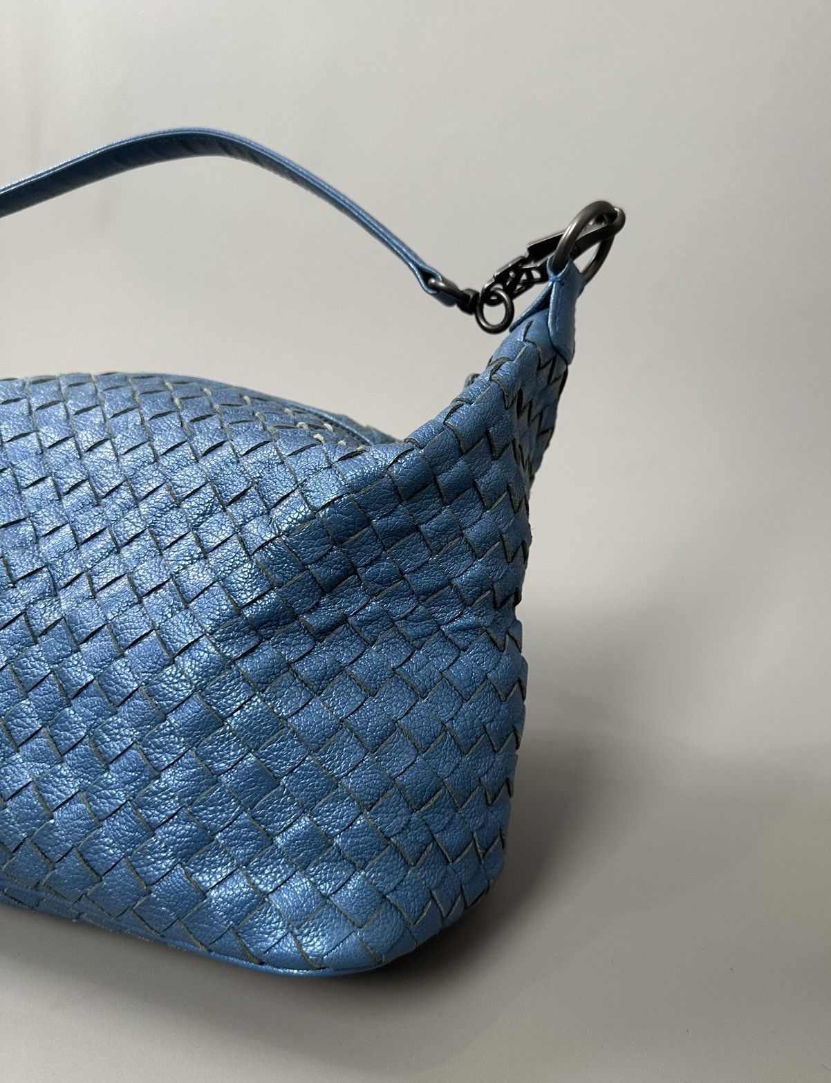 Bottega Veneta Bottega Veneta - Zip Hobo Intrecciato Nappa - Metallic Blue Size ONE SIZE - 5 Thumbnail