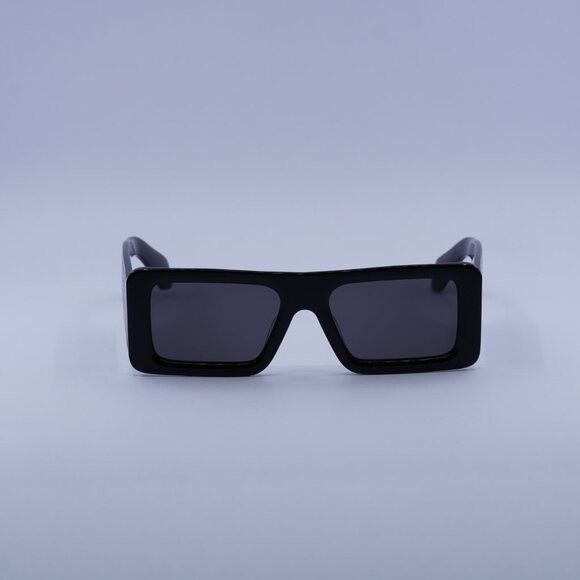 Off-White Off-White OERI140 TROY 1007 Sunglasses Black Rectangle Frame Size ONE SIZE - 3 Thumbnail
