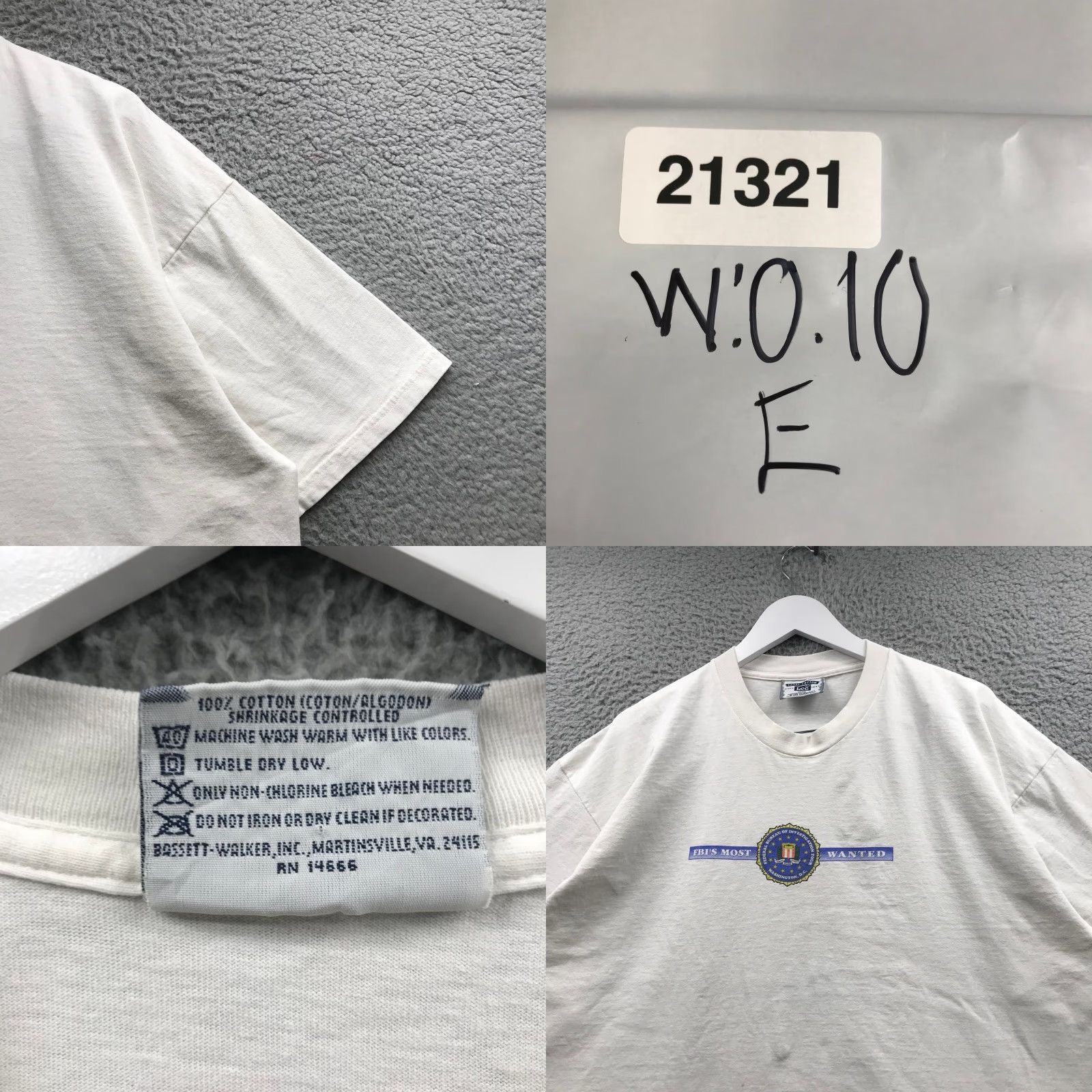 Vintage VINTAGE 90s FBI Most Wanted Scarface AI Capone Mugshot T-Shirt Men XXL Short Sleeve White Graphic Tee RARE Size US XXL / EU 58 / 5 - 8 Thumbnail