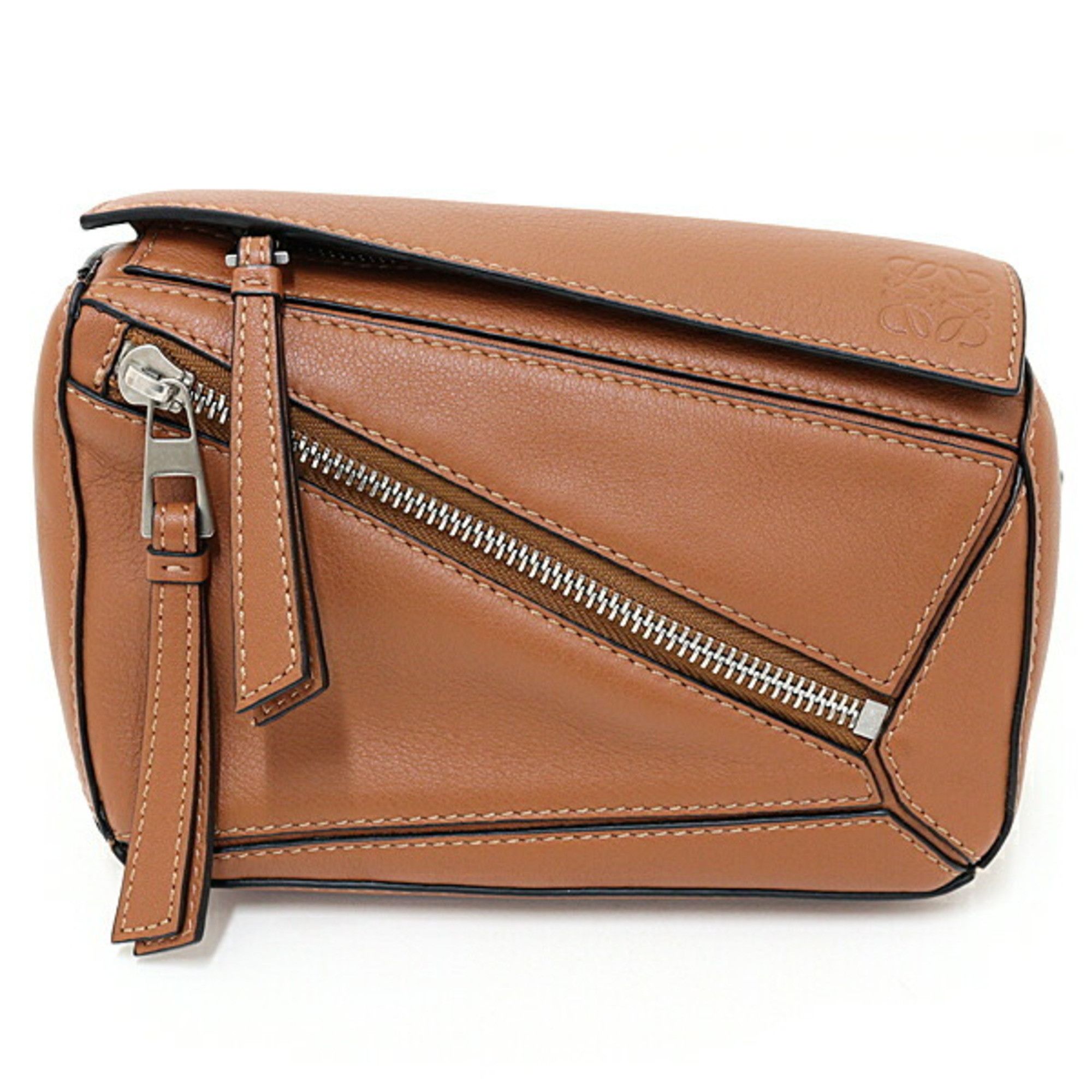 image of Loewe Puzzle Bum Bag Body Classic Calf B510U89X02 Tan Brown, Women's