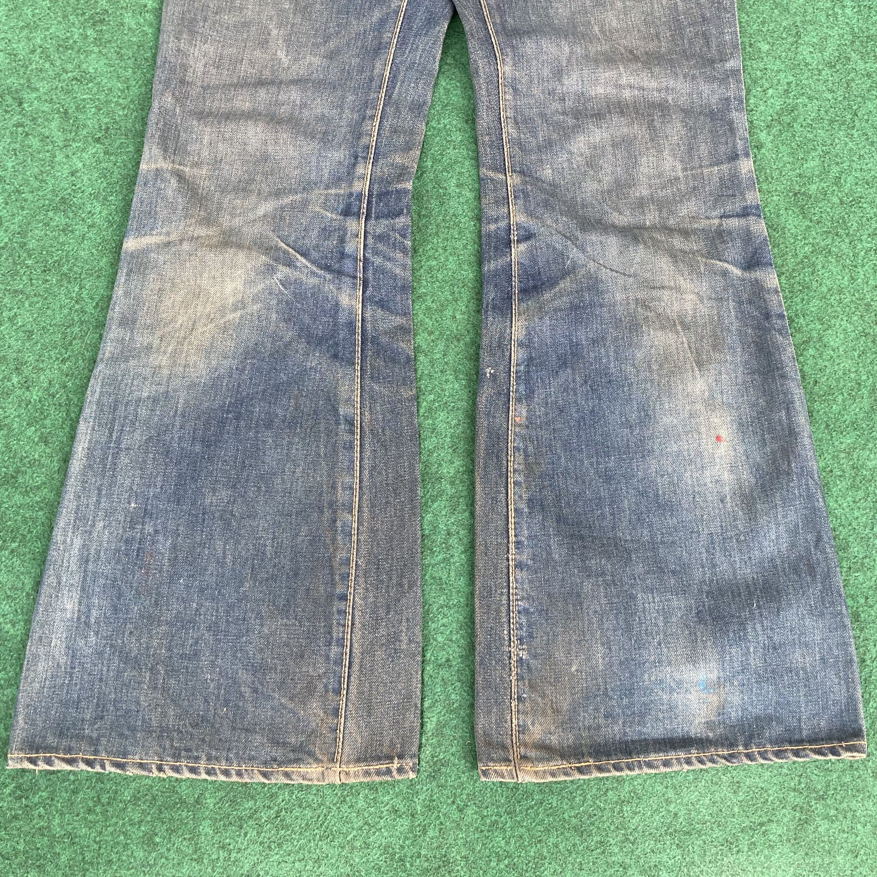 Japanese Brand × Vintage 31x32 Vtg Sanjego Denim Bootcut Faded Stains Jeans Size US 31 - 3 Thumbnail