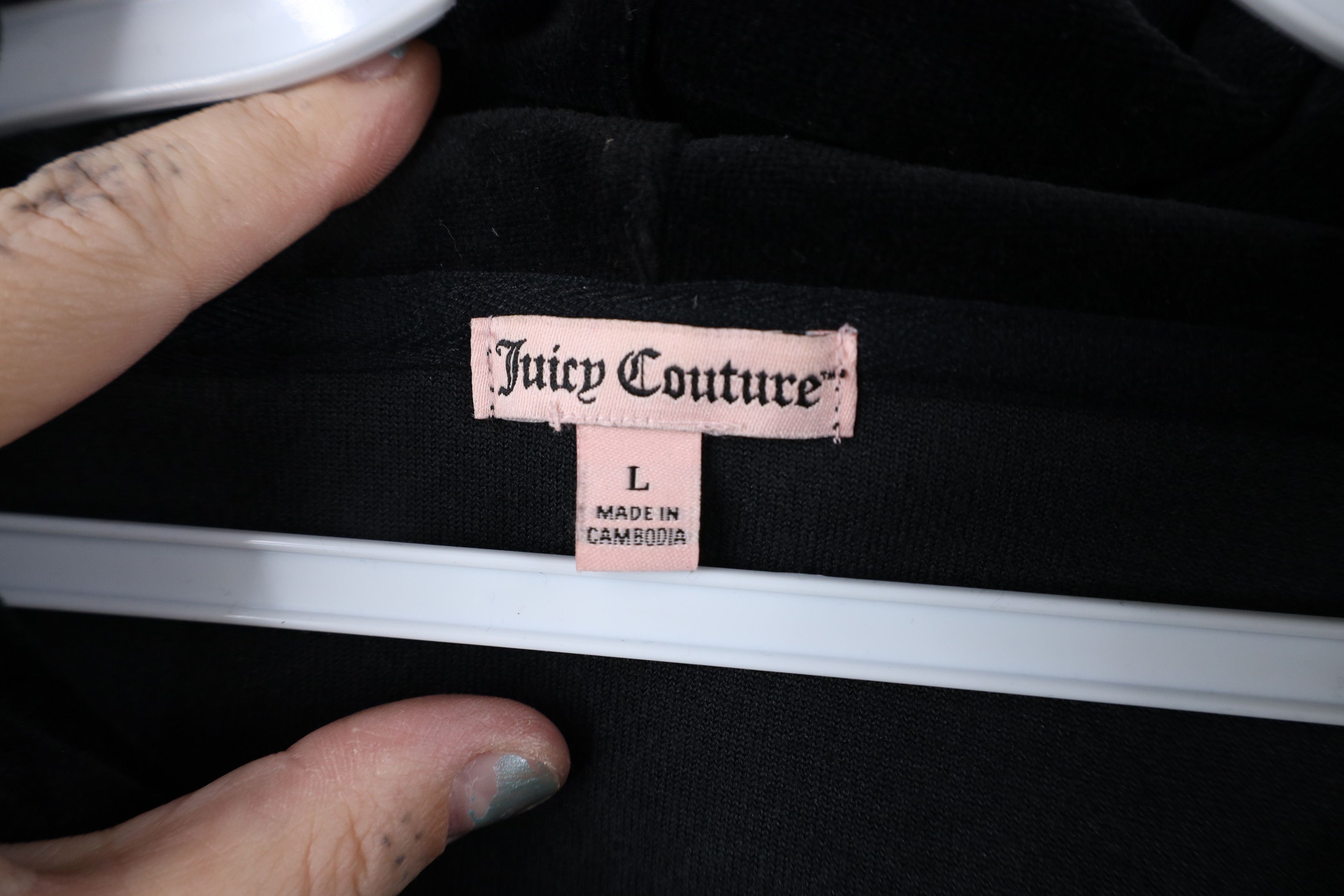Juicy Couture × Vintage Vintage 90s Y2K Juicy Couture Velour Sequined Hoodie Jacket Size L / US 10 / IT 46 - 6 Thumbnail