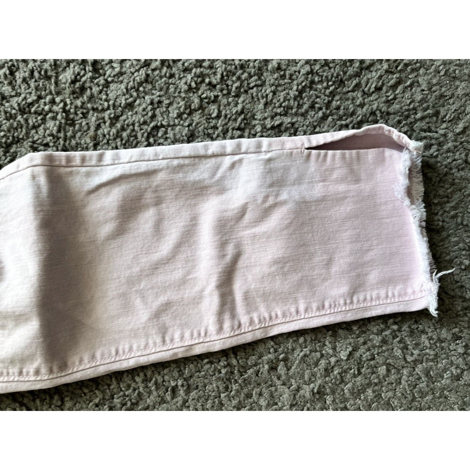 Ann Taylor Ann Taylor Loft Jeans Women 4 Pink Denim 5-Pocket Zipper Button Fringe Skinny Mid Rise Inseam 26 Womens Size 27" / US 4 / IT 40 - 5 Thumbnail