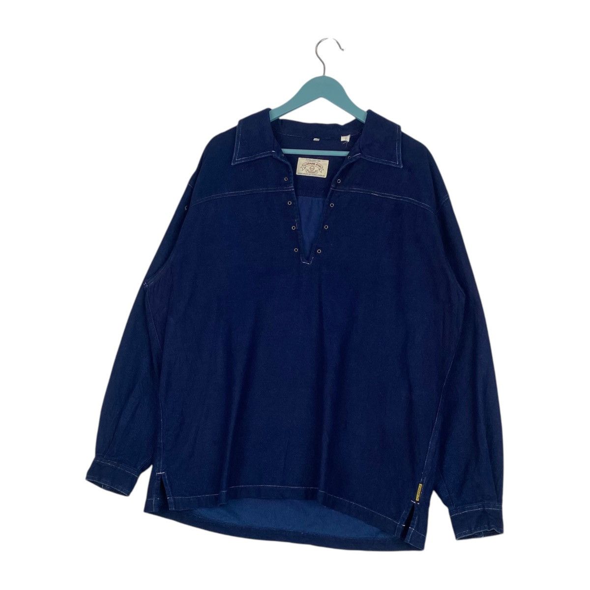 Armani × Vintage Vintage Armani Jeans Embroidered Navy Blue Size S Size S / US 4 / IT 40 - 2 Thumbnail