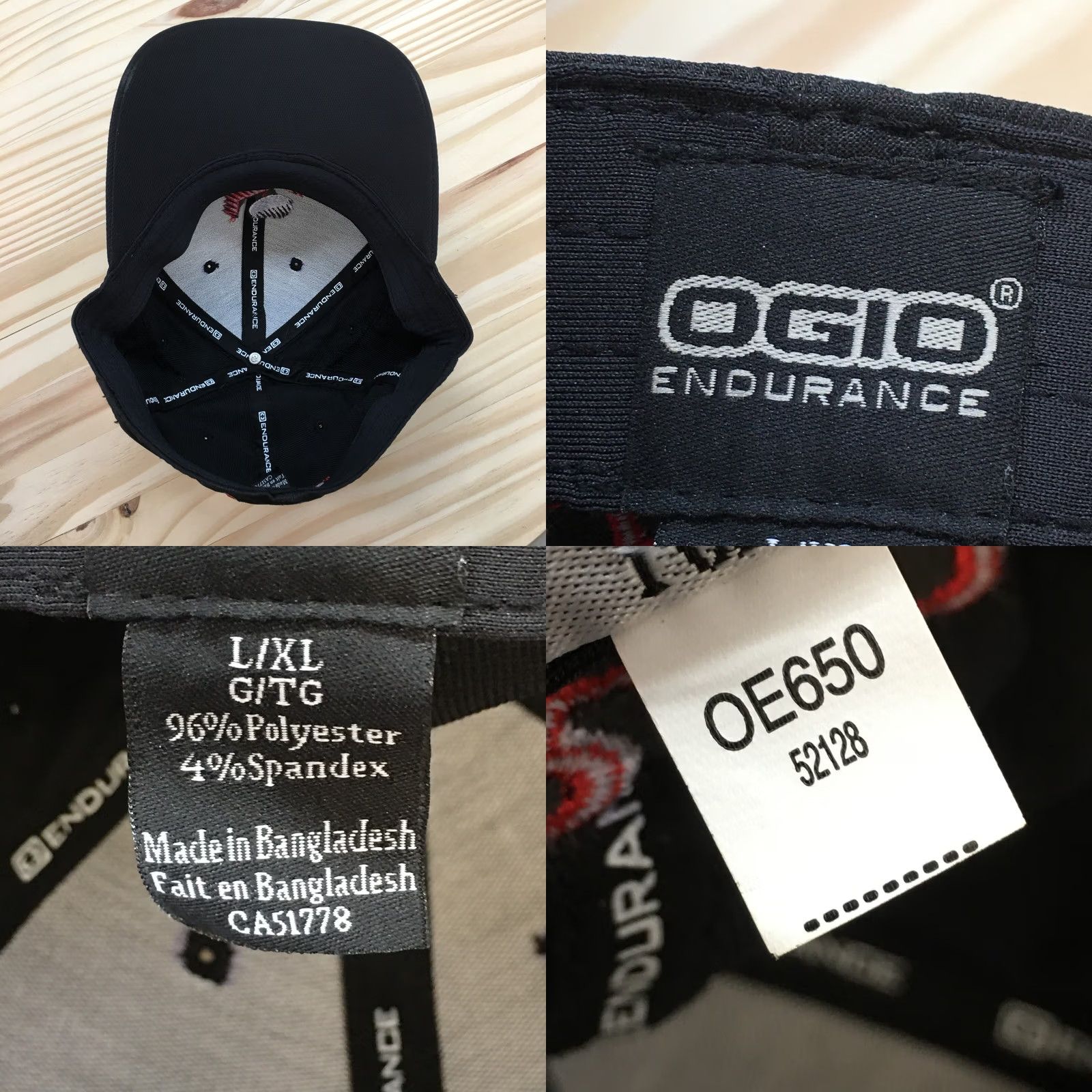 Vintage OGIO RAD Endurance Baseball Hat Mens Black L-XL Curved Brim Embroidered Logo Size ONE SIZE - 8 Thumbnail