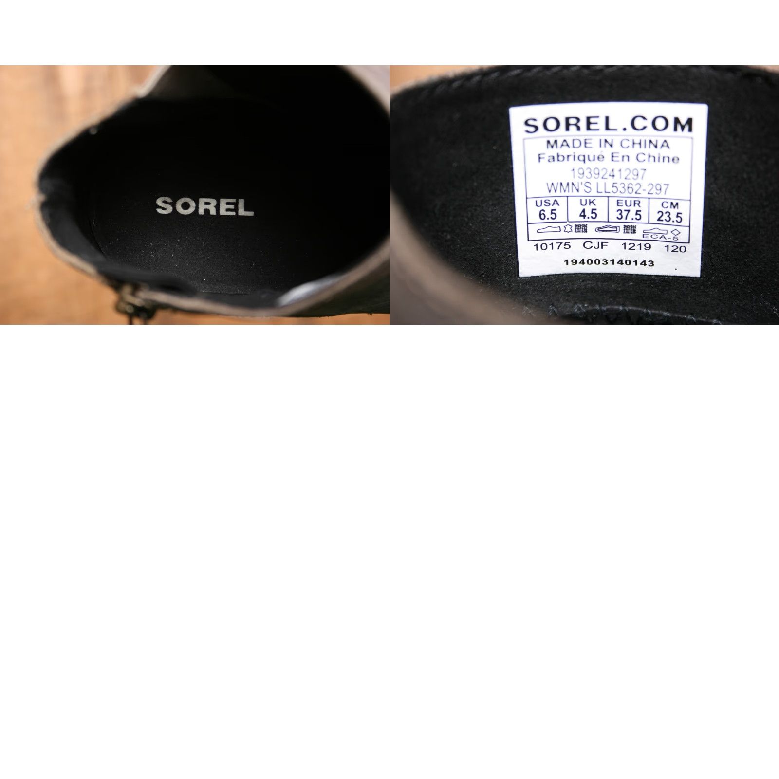 SOREL SOREL Joan Of Arctic Wedge Zip Distressed Brown Leather & Suede Booties Sz. 6.5 Womens Boots Size US 7 / IT 37 - 8 Thumbnail