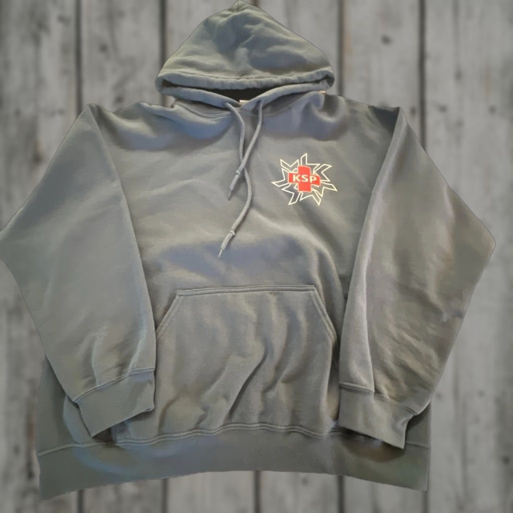 Gildan Keystone Ski Patrol Hoodie Sweatshirt Men’s Large Blue Pocket Graphics Dbl Side Size US L / EU 52-54 / 3 - 1 Thumbnail