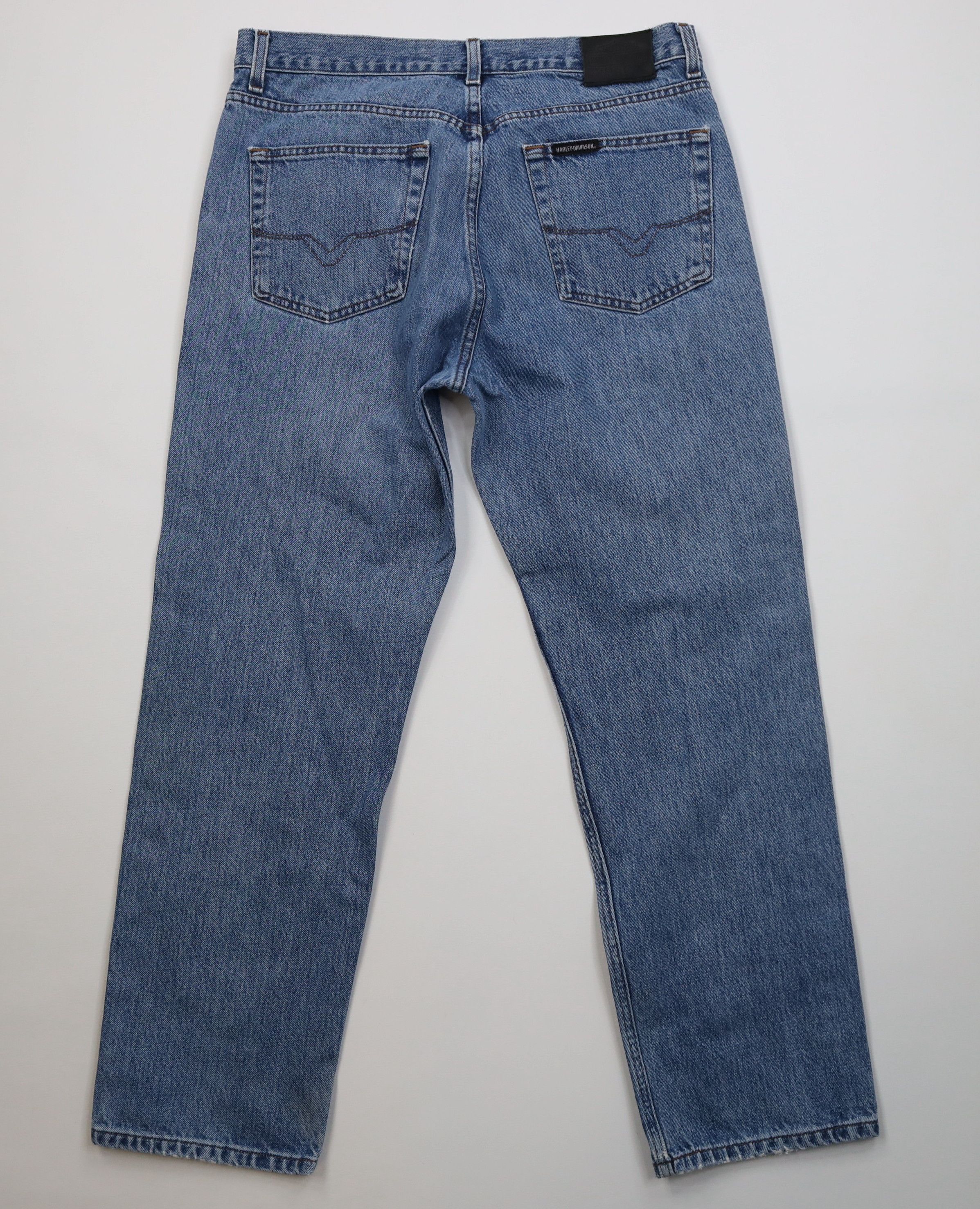 Harley Davidson Vintage 90s Y2K Harley Davidson Straight Leg Denim Jeans Size US 36 / EU 52 - 12 Thumbnail
