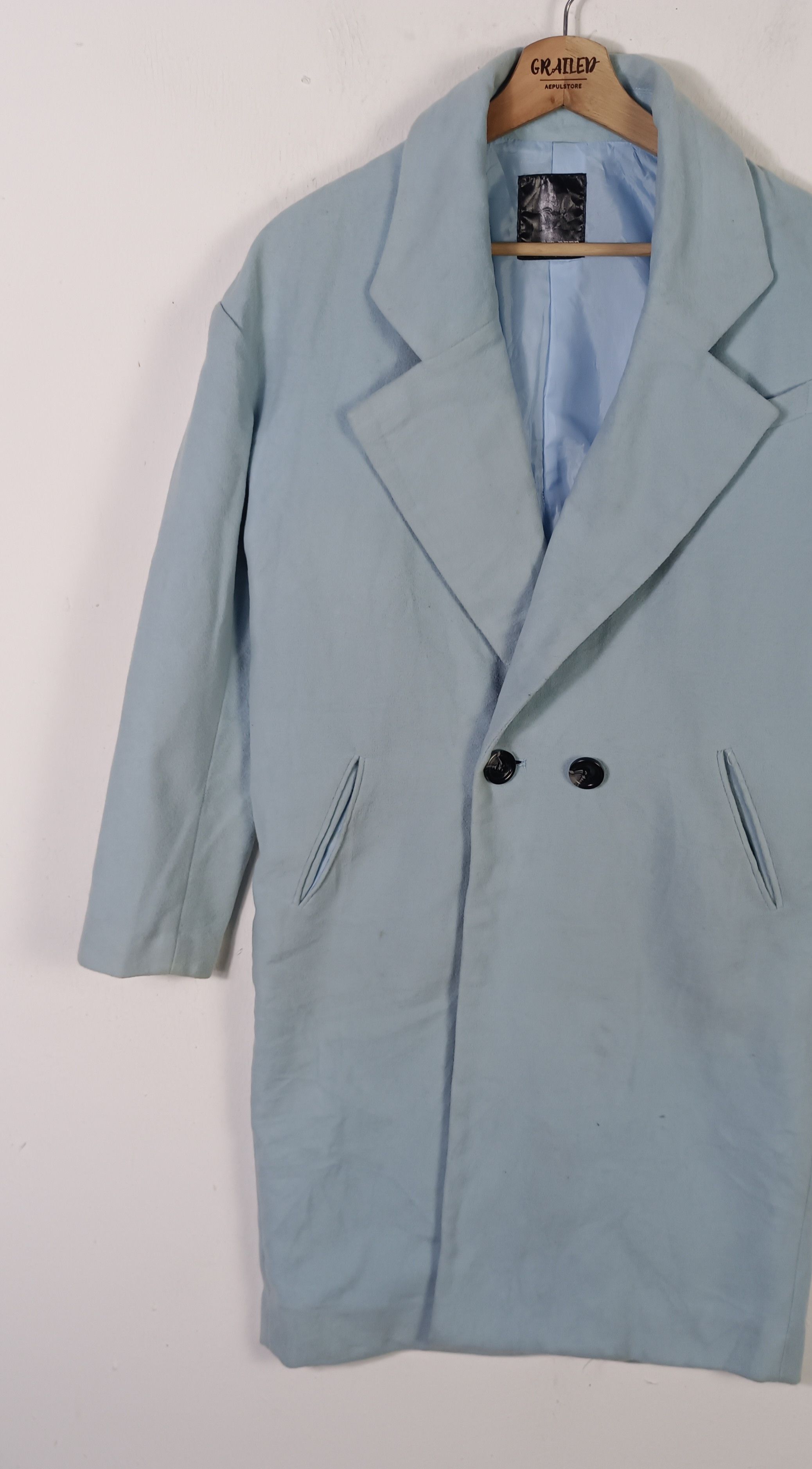 Dig Deep Vintage🇯🇵 Dig Deep Black Label Trench Coat Wool Jacket Size US M / EU 48-50 / 2 - 4 Thumbnail