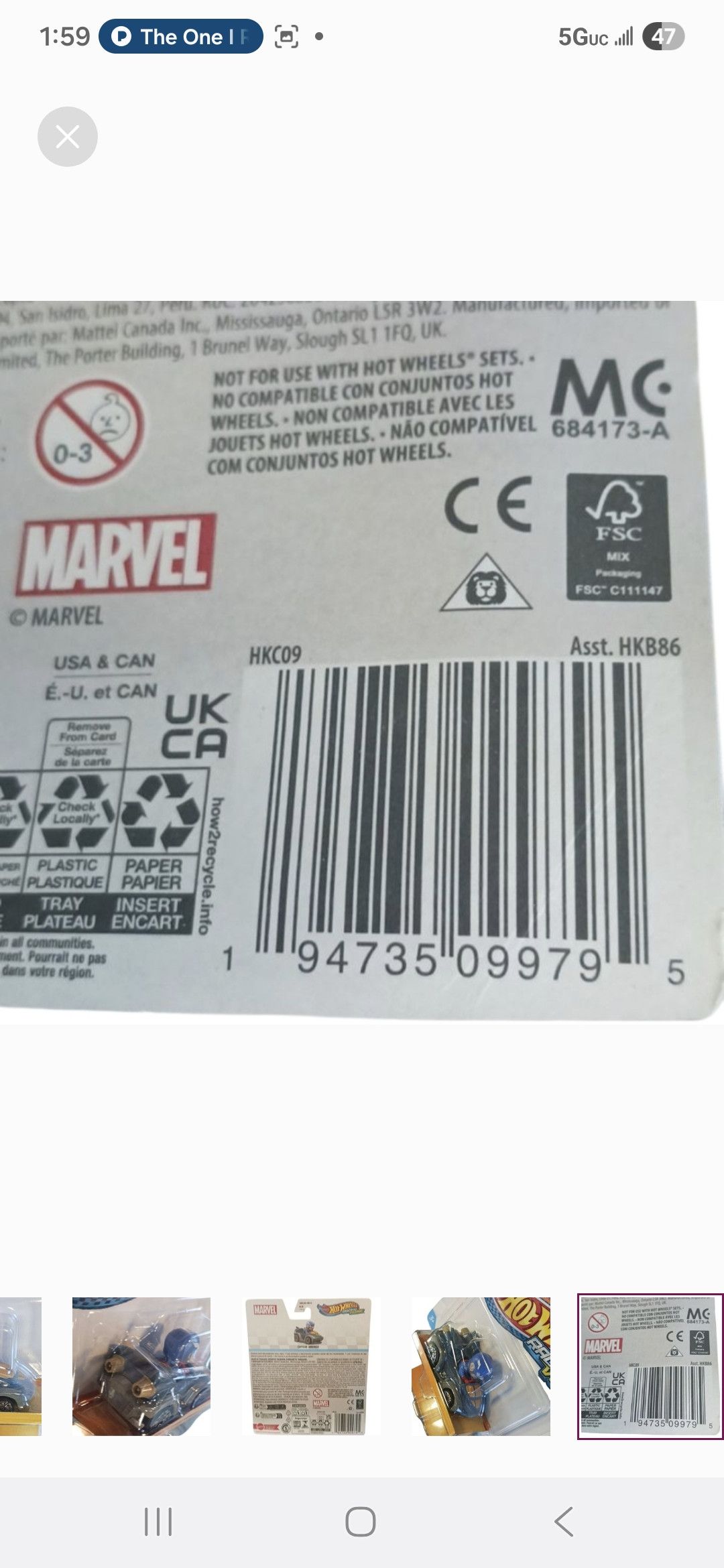 Other MARVEL × HOTWHeeLs CAPTAIN AMERICA Size ONE SIZE - 6 Thumbnail