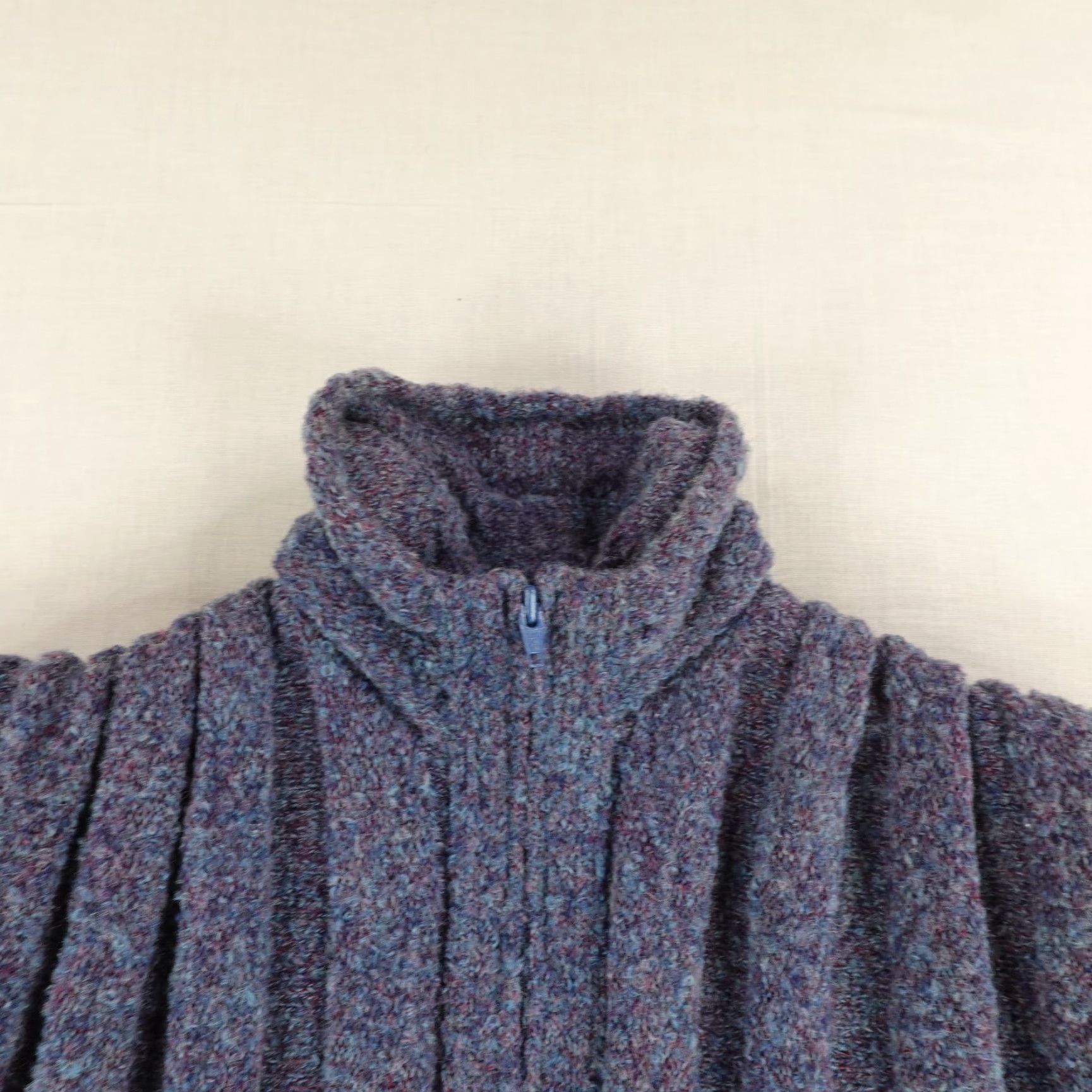 Vintage VINTAGE Tundra Wool Sweater Women Large Blue Full Zip Chunky Knit Outerwear Fall 90s Womens Size L / US 10 / IT 46 - 2 Thumbnail