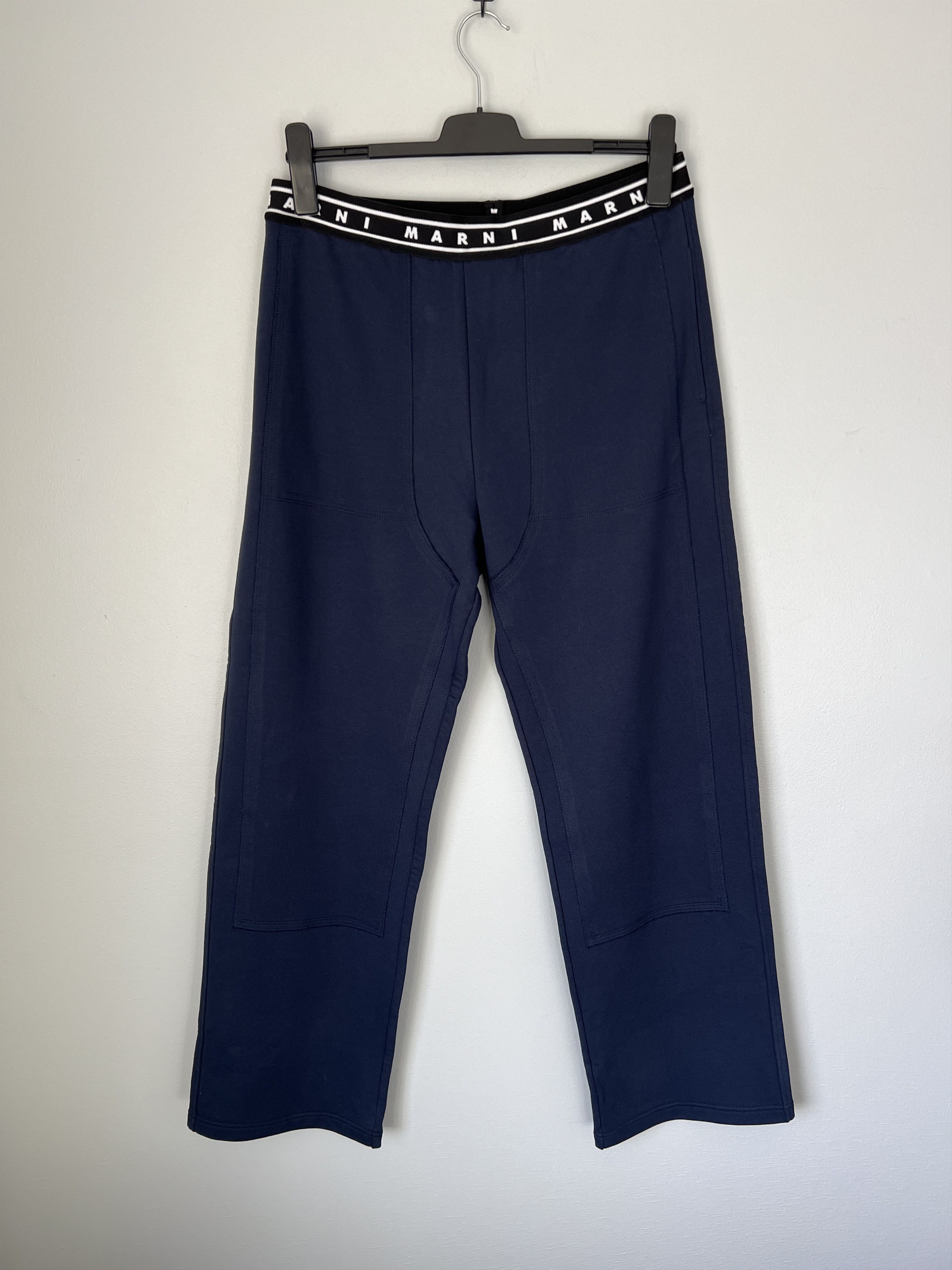 Marni Banded Double Knee Track Pants in Navy