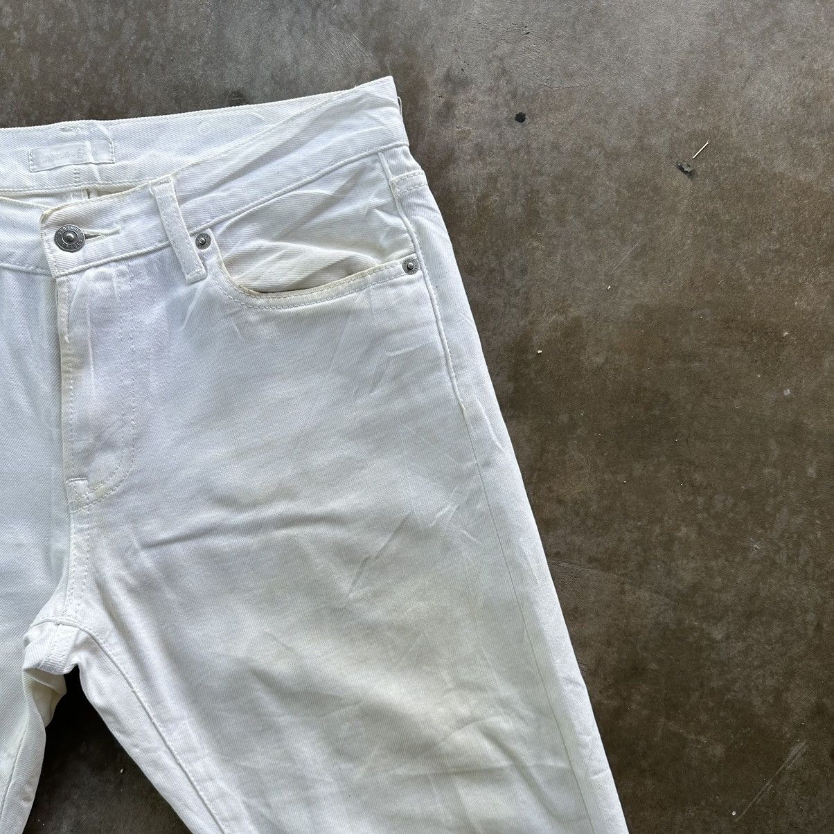 Japanese Brand × Vintage Vintage Uniqlo White Yellowish Casual Trousers Pant Size US 32 / EU 48 - 5 Thumbnail