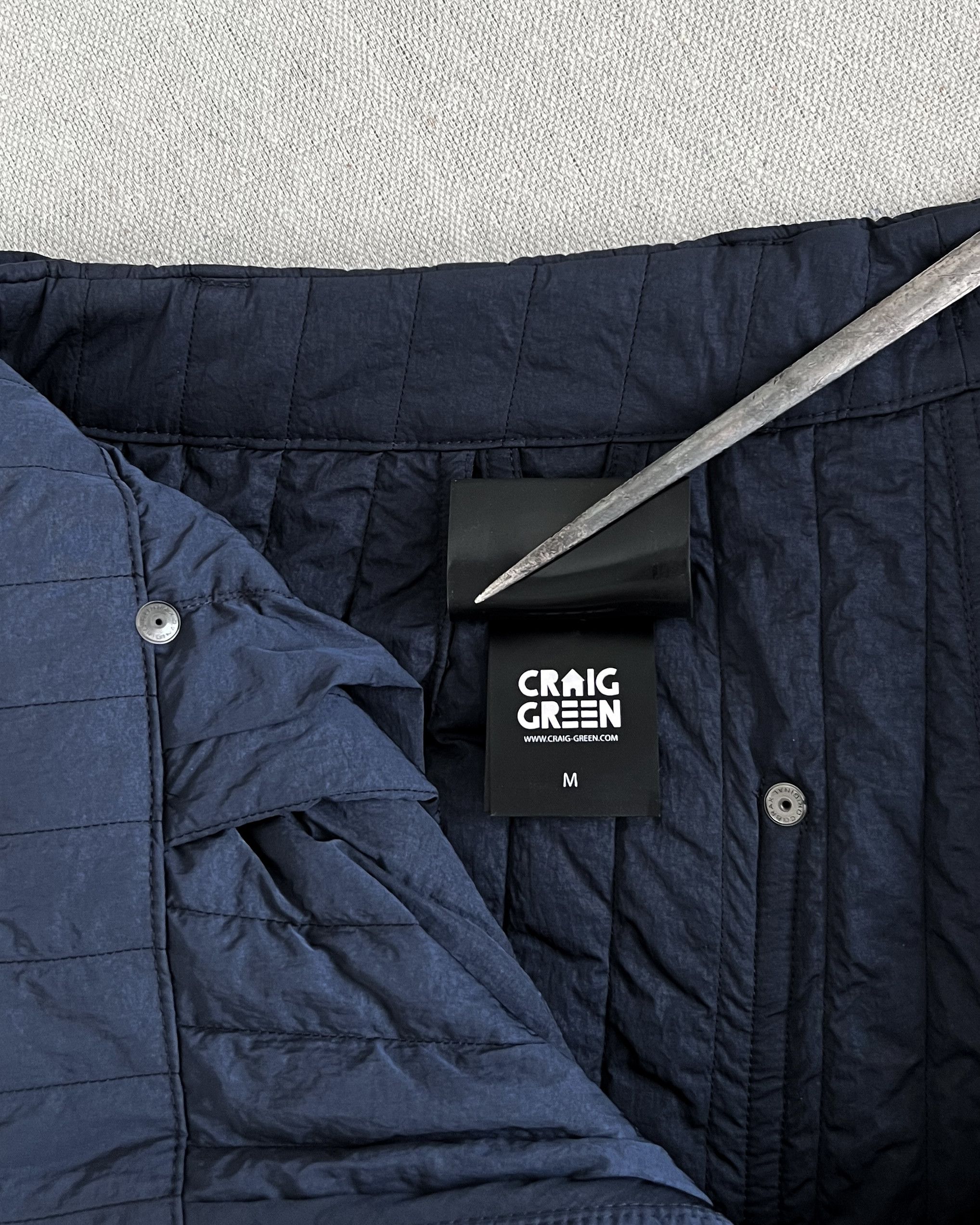 Craig Green S/S16 Runway Two-Piece Navy Quilted Nylon Work Suit Size 38R - 19 Thumbnail