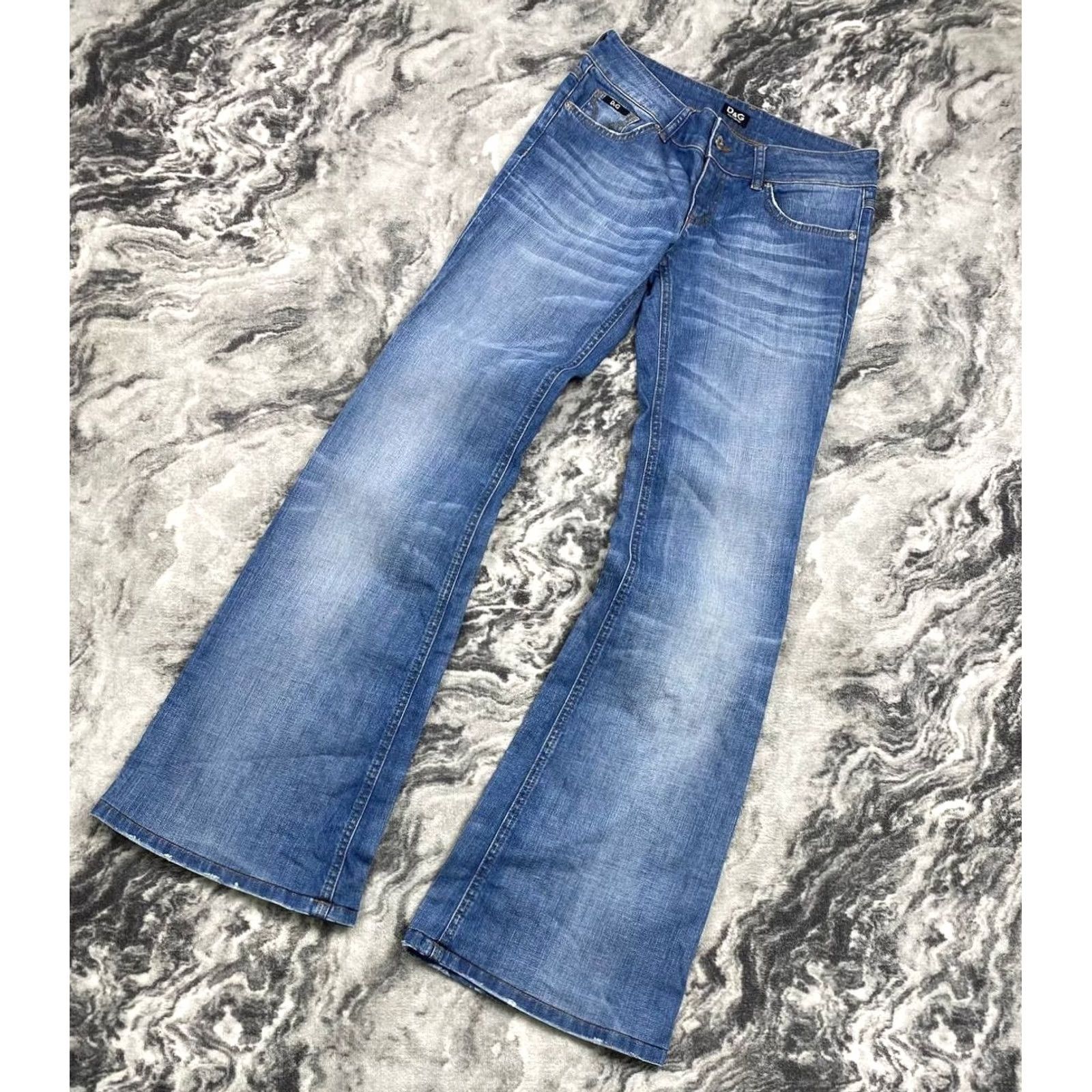 Dolce & Gabbana VINTAGE Dolce Gabbana Blue Flared Jeans Women Size 27 Metal Logo Denim Size 27" / US 4 / IT 40 - 2 Thumbnail