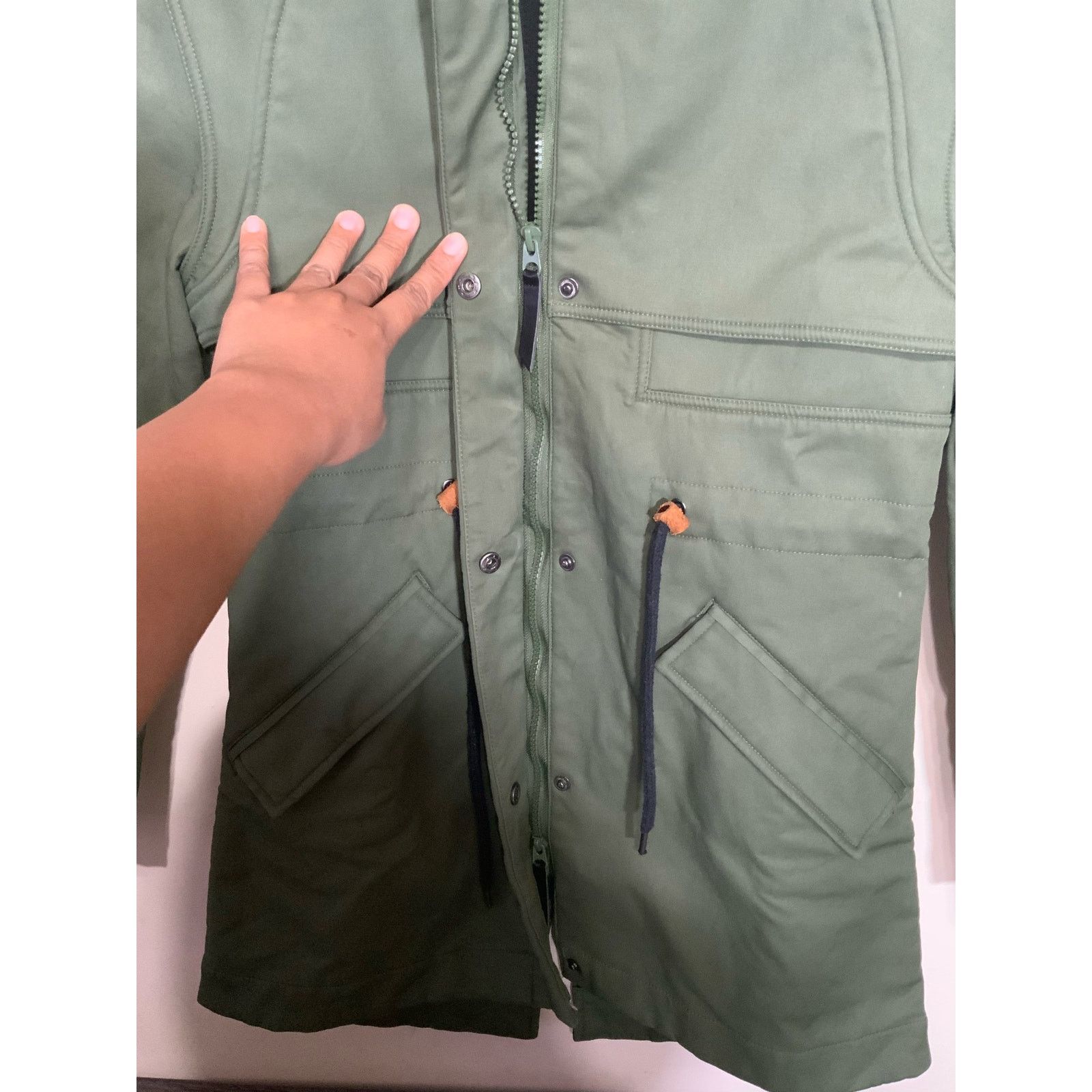 Unknown London Mia Melon Green Hooded Rain Jacket Women's Size XS USED Size XS / US 0-2 / IT 36-38 - 6 Thumbnail