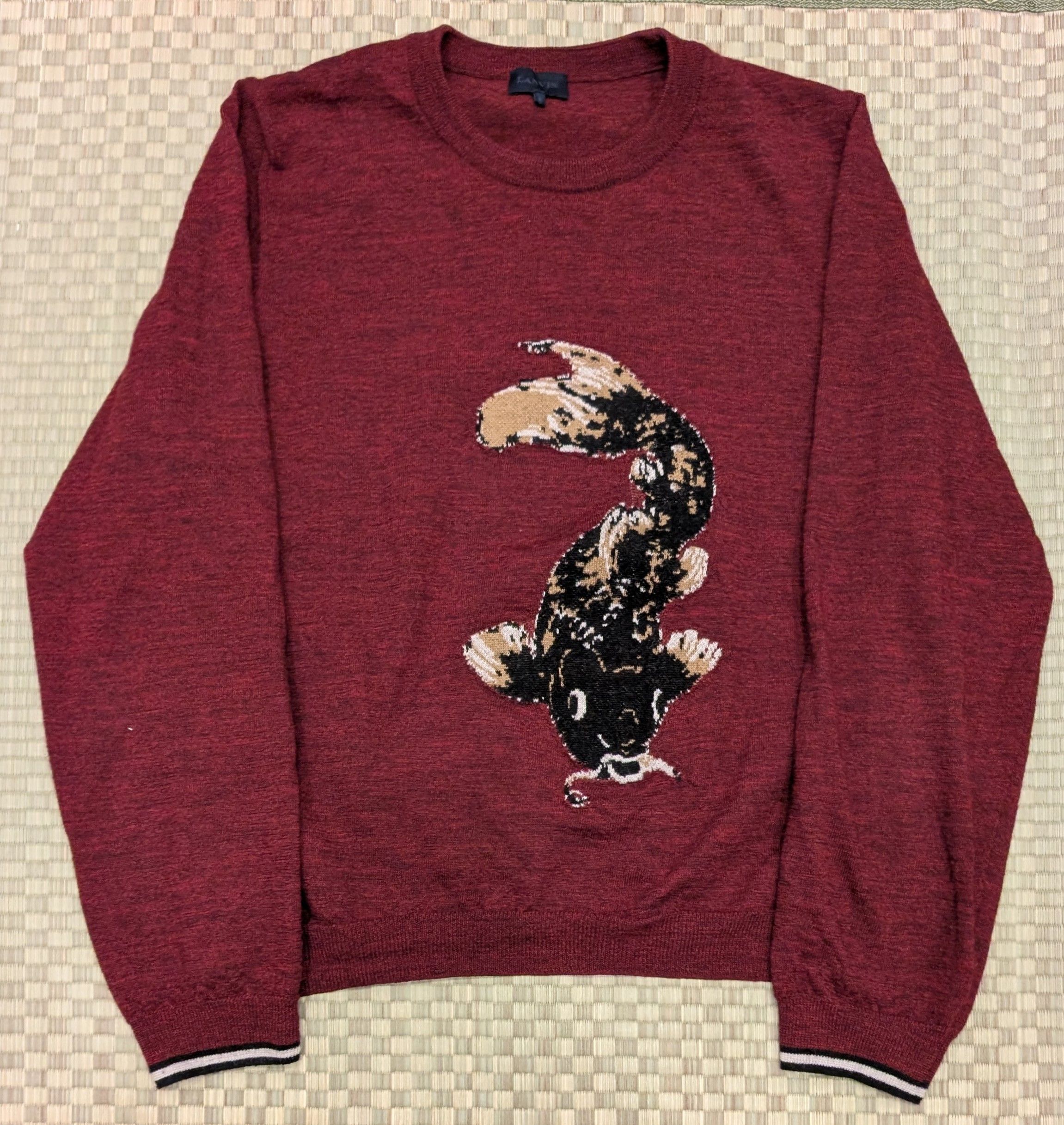 Lanvin Lanvin 100% Wool Knit Koi Sweater Made in Italy Size US L / EU 52-54 / 3 - 1 Thumbnail