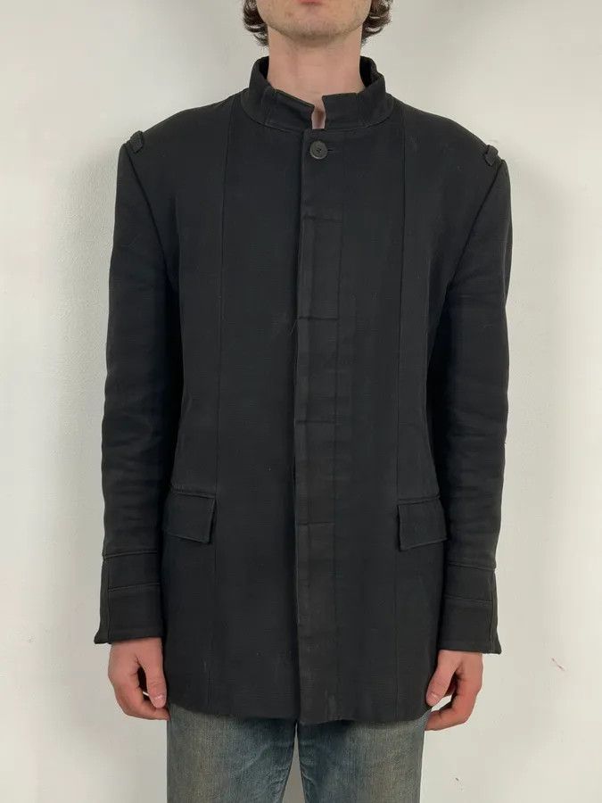 Yves Saint Laurent AW2010 Yves Saint Laurent Classy Officer Buttoned Black Long Wool Coat Size US M / EU 48-50 / 2 - 2 Thumbnail