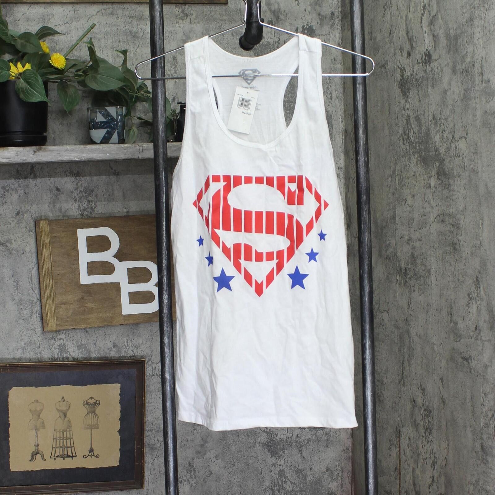 Ben Sherman Nwt Superman Juniors Logo Graphic Tank Top White M Size M / US 6-8 / IT 42-44 - 1 Thumbnail