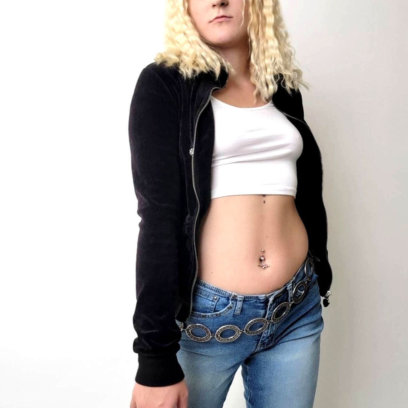 Vintage Vintage Y2k Twisted Heart Velour Zip Up Hoodie Jacket Size S / US 4 / IT 40 - 6 Thumbnail