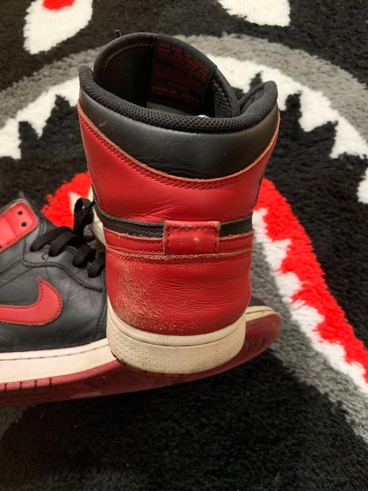 Designer Air Jordan Retro 1 High OG Bred 2013 Size 8 555088-023 Size US 8 / EU 41 - 7 Thumbnail