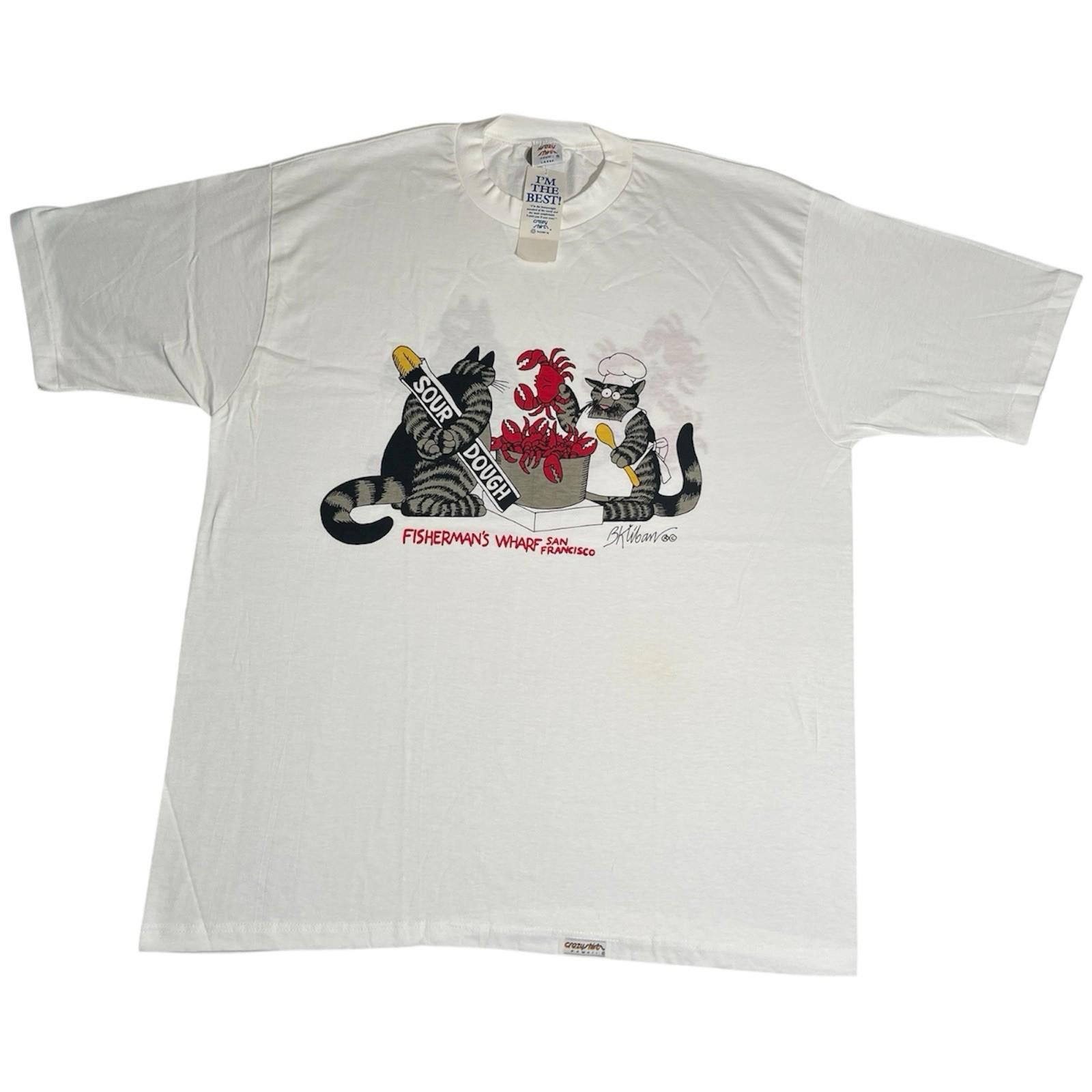 Vintage 90s NWT B. Kliban Cat Crazy Shirts Fisherman’s Wharf SF L Size US L / EU 52-54 / 3 - 1 Thumbnail